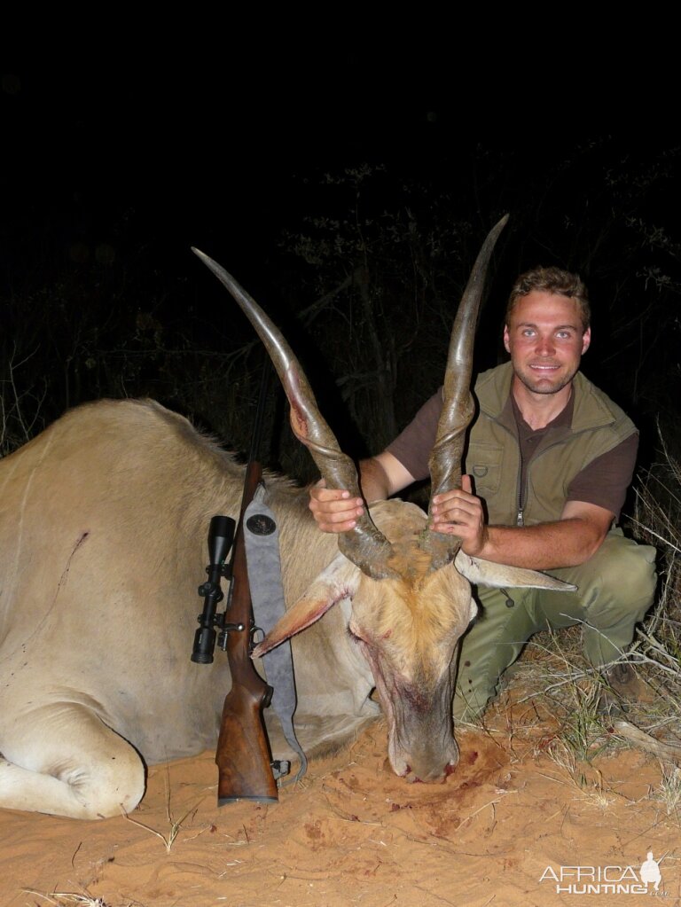 38" Livingstone Eland shot in northern Namibia