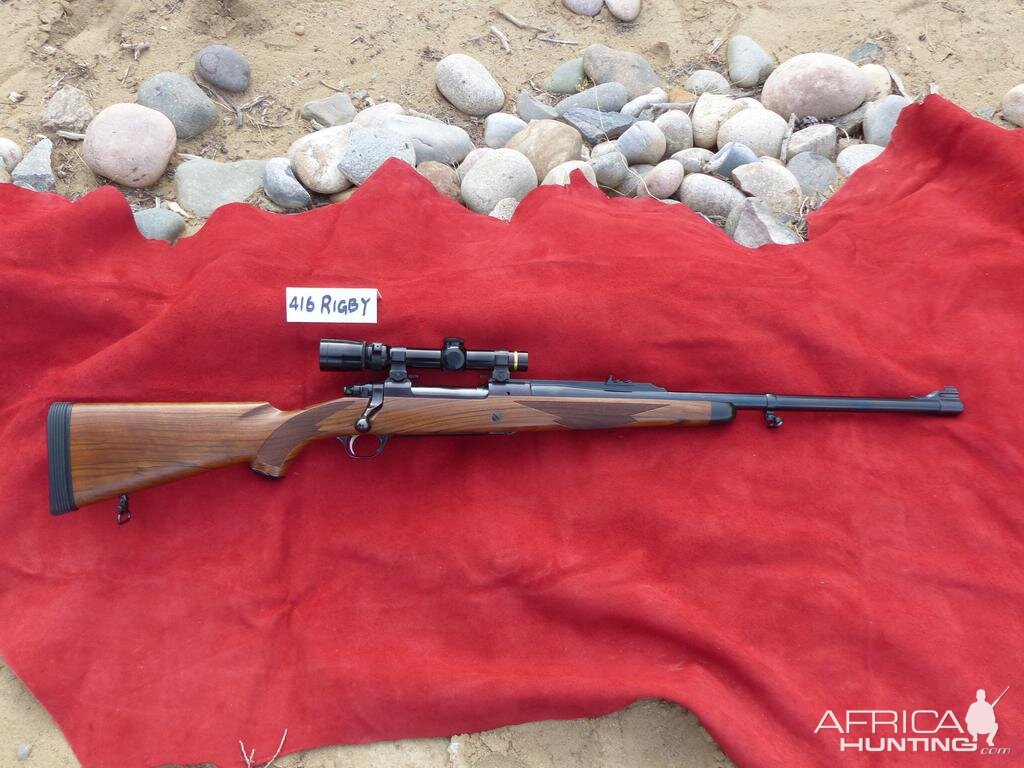 416 Rigby Ruger Safari Magnum Rifle with Leupold 1.5x5 VXIII in Alaska Arms QD rings