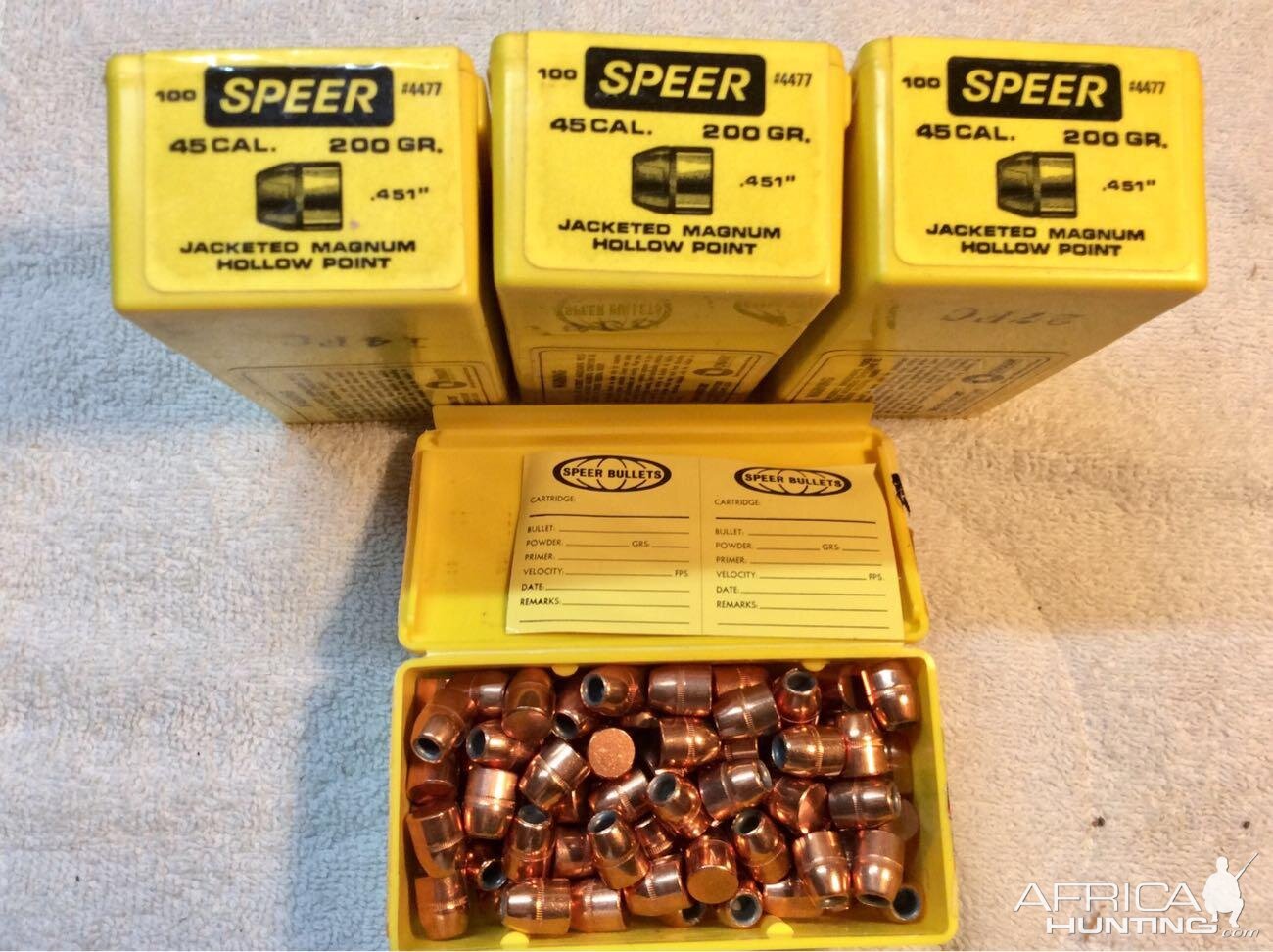 45 Bullets Speer 200gr. JHP