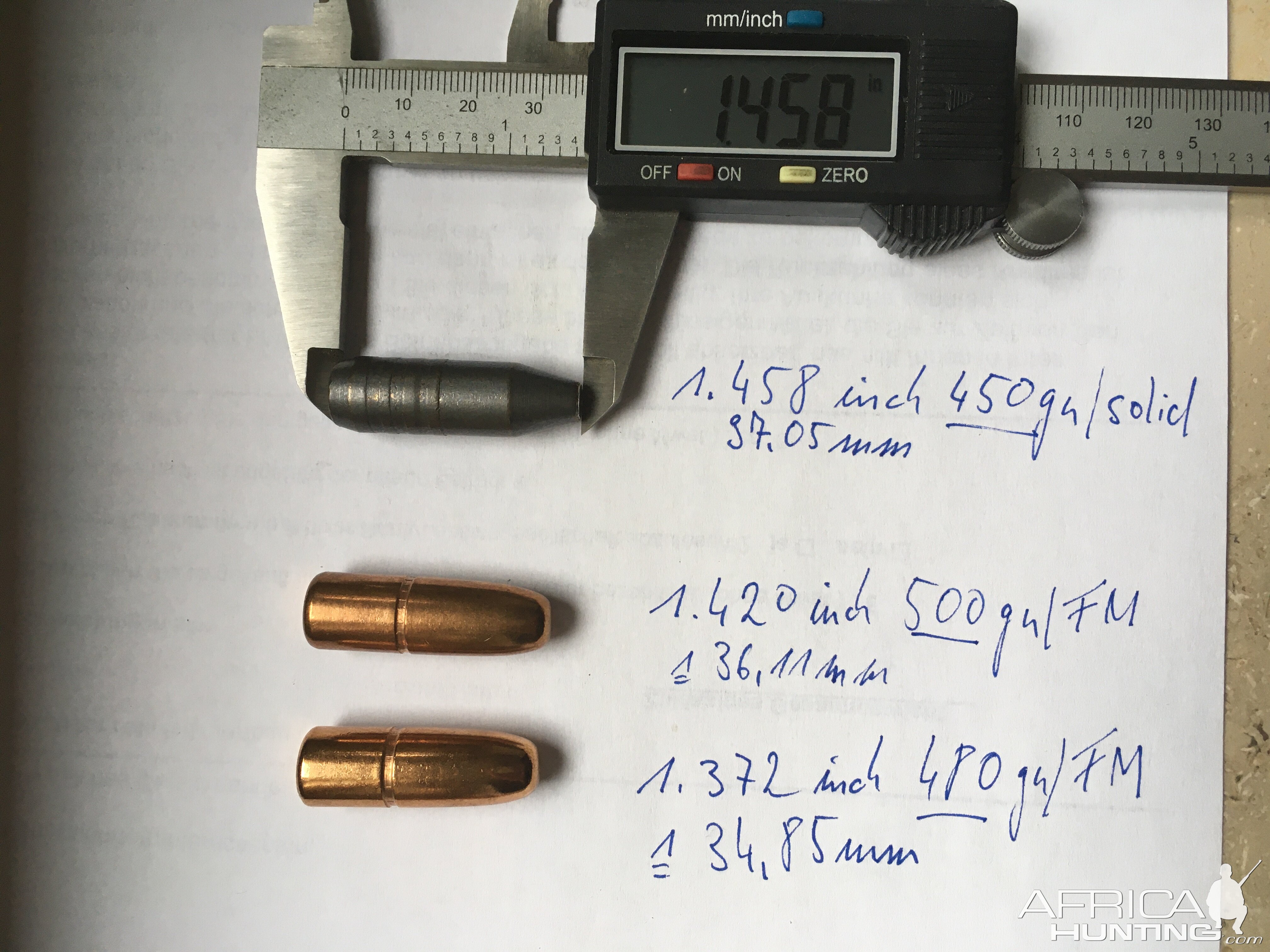 458 Bullet Comparison