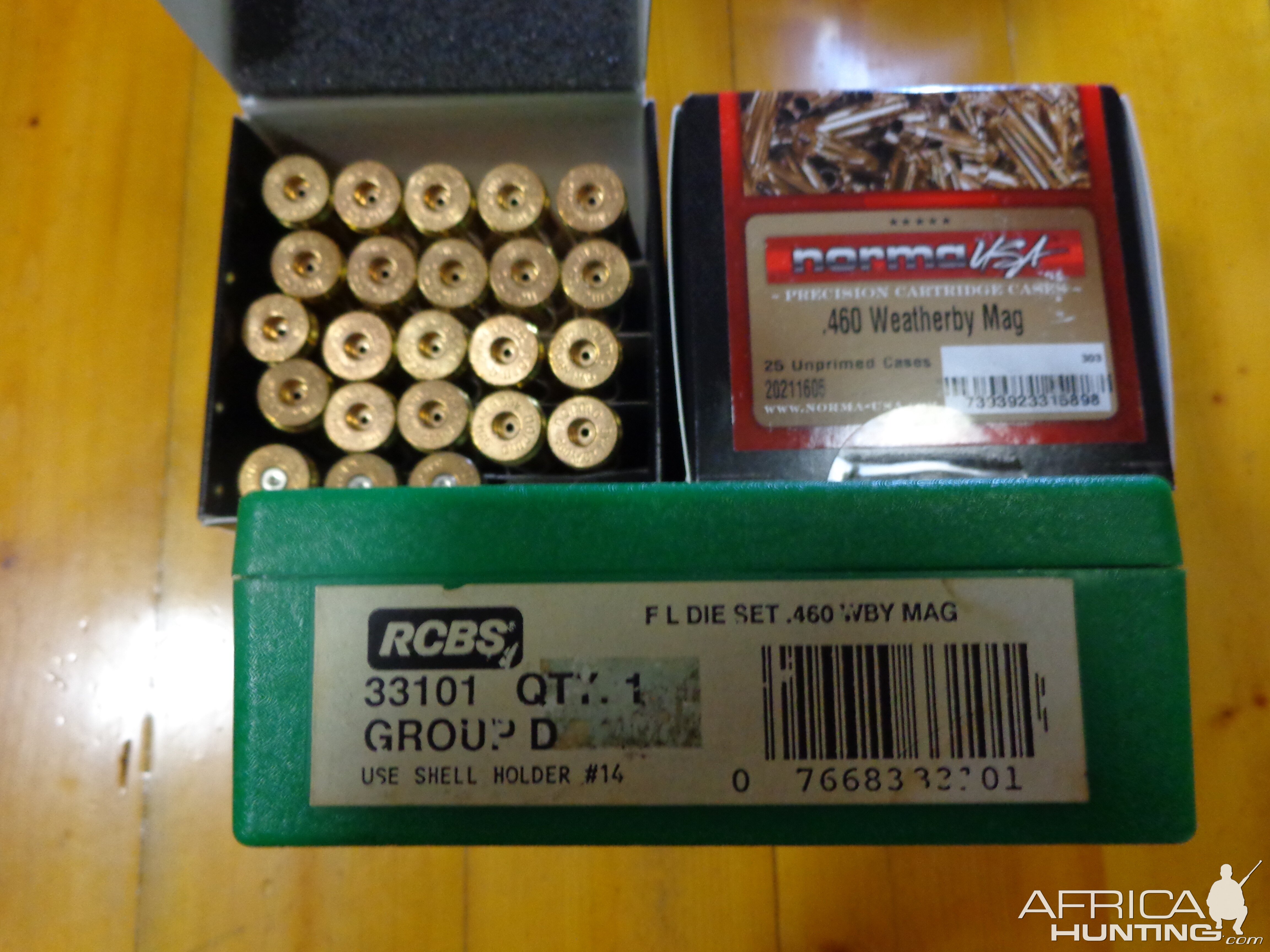 .460 Weatherby RCBS Die Set & 45 Norma Unfired Cases