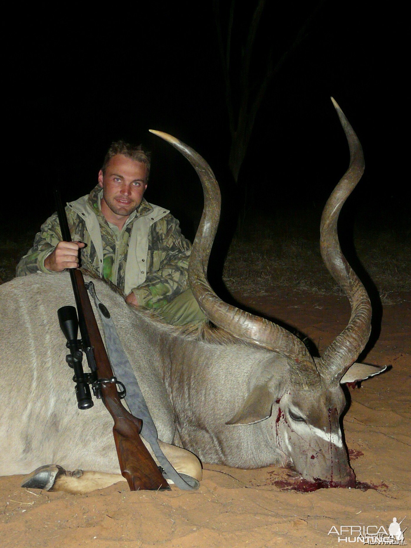 52" Southern Greater Kudu shot near Grootfontein, Namibia