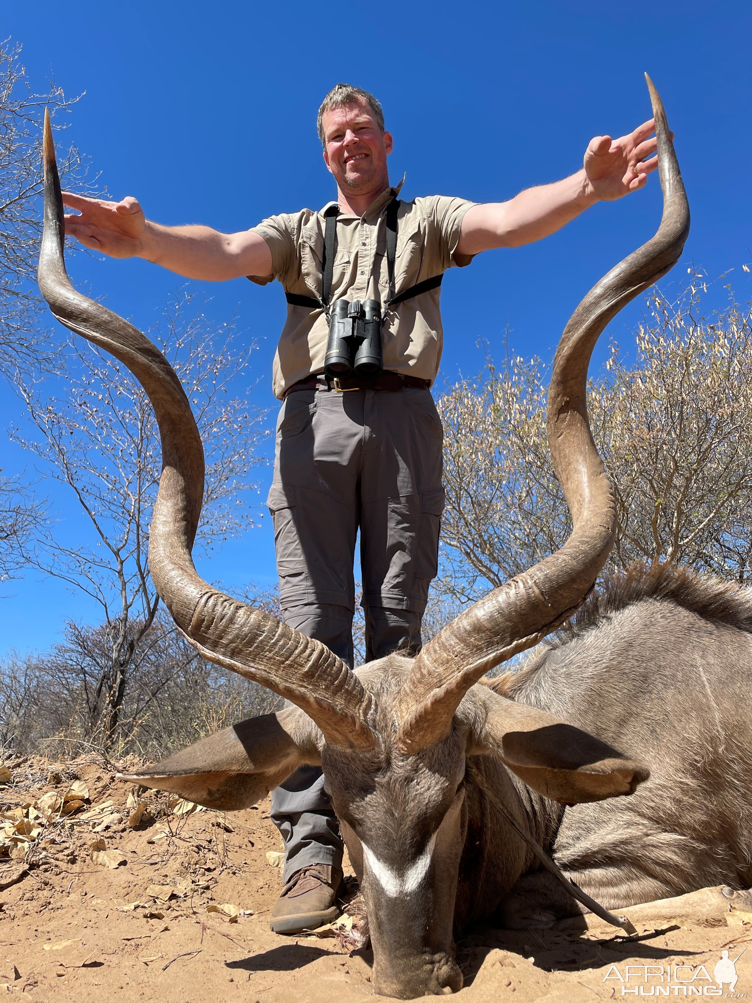 58 Inch Wide Kudu Hunt Botswana