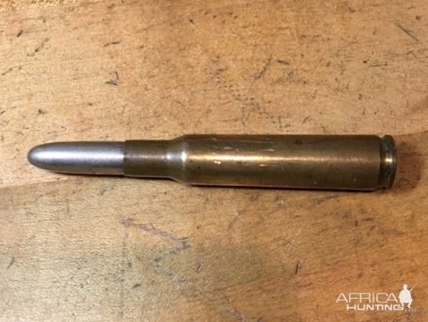 7mm DWM cartridge with the 173 gr FMJ RN