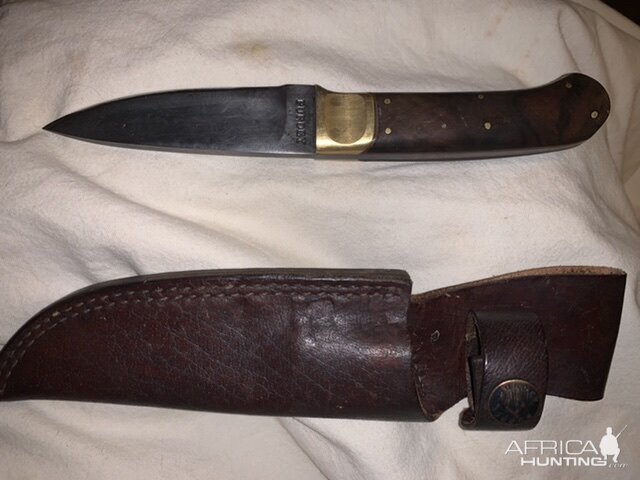 A Damascus style Knife bought at Purdey's London