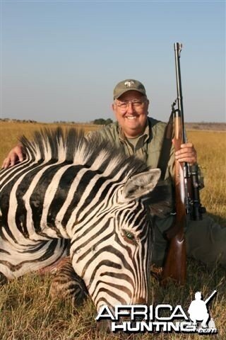 A monster Zebra stallion I took with Classic Safaris on my buffalo hunt