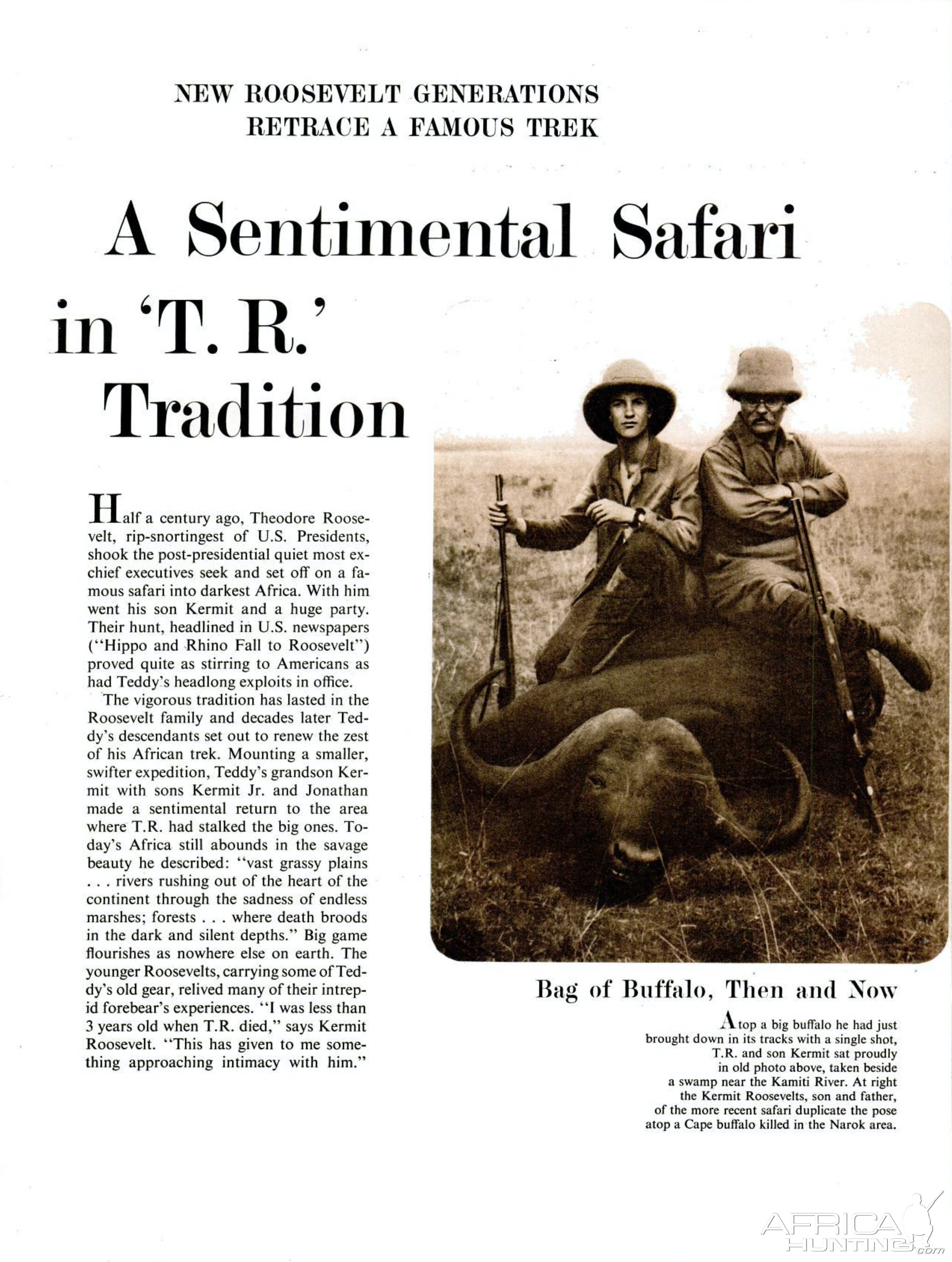 A Sentimental Safari In Theodore Roosevelt Tradition