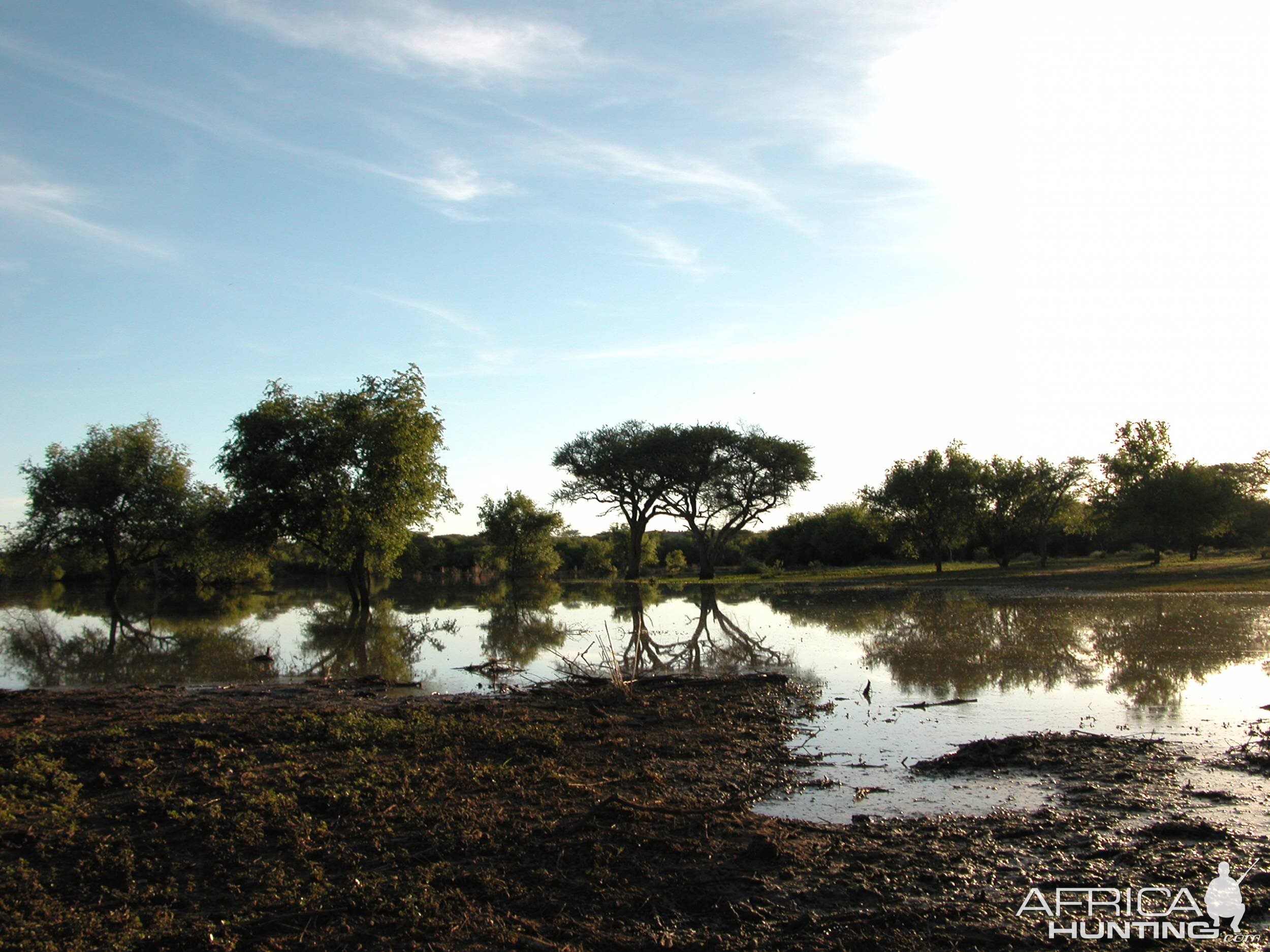 Africa Namibia Waterhole Raining Season