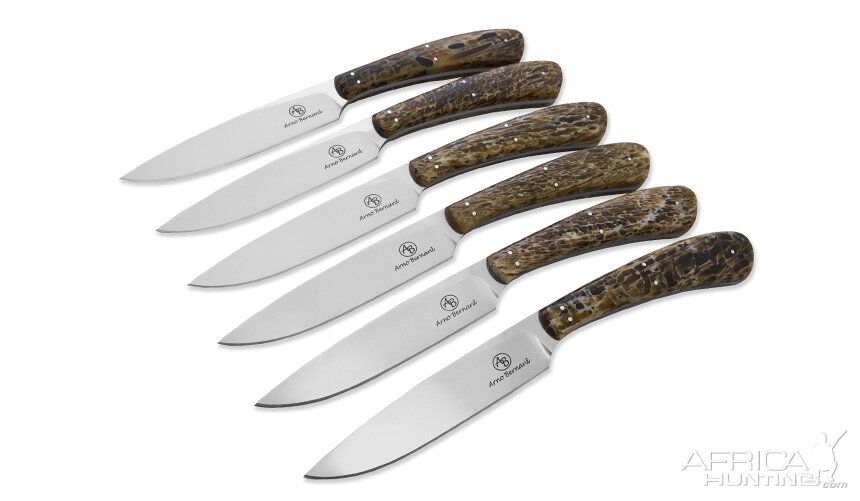 Arno Bernard Kudu Horn Handled Steak Knives from African Sporting Creations