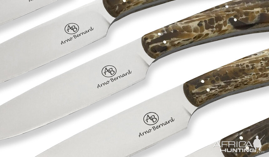 Arno Bernard Kudu Horn Handled Steak Knives from African Sporting Creations