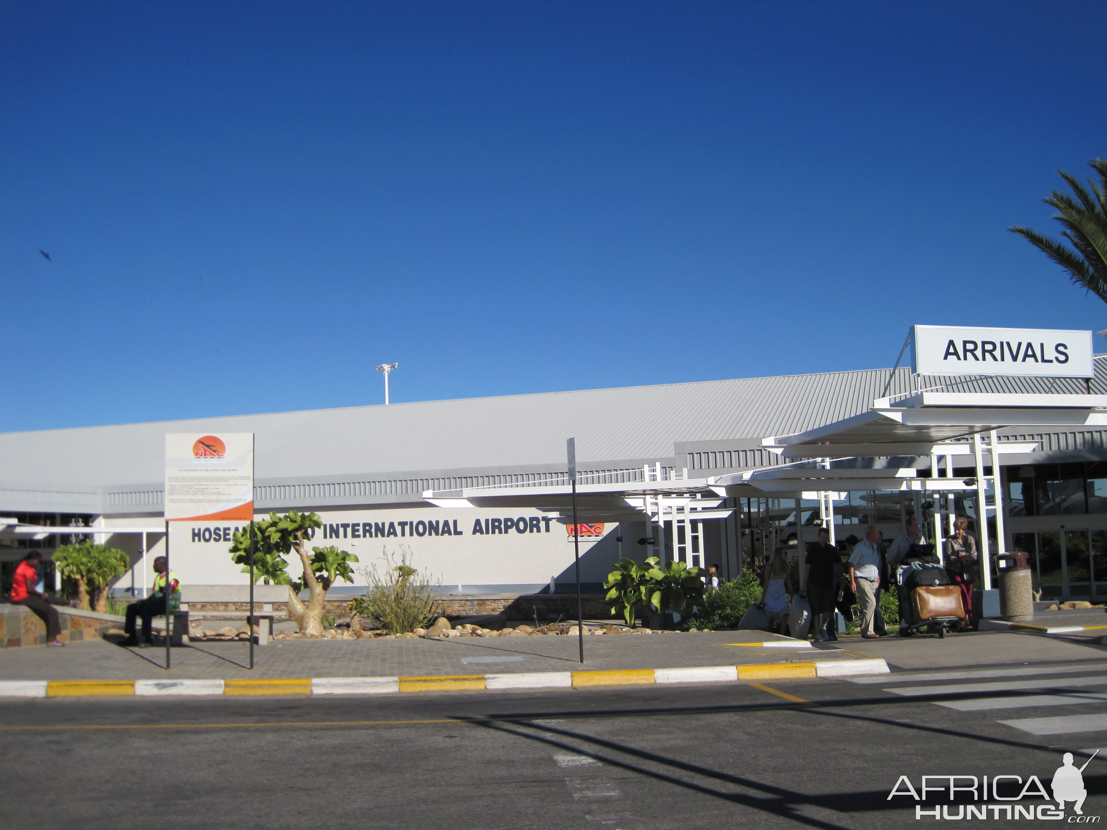 Arrivals at the International Airport in Windhoek, Namibia