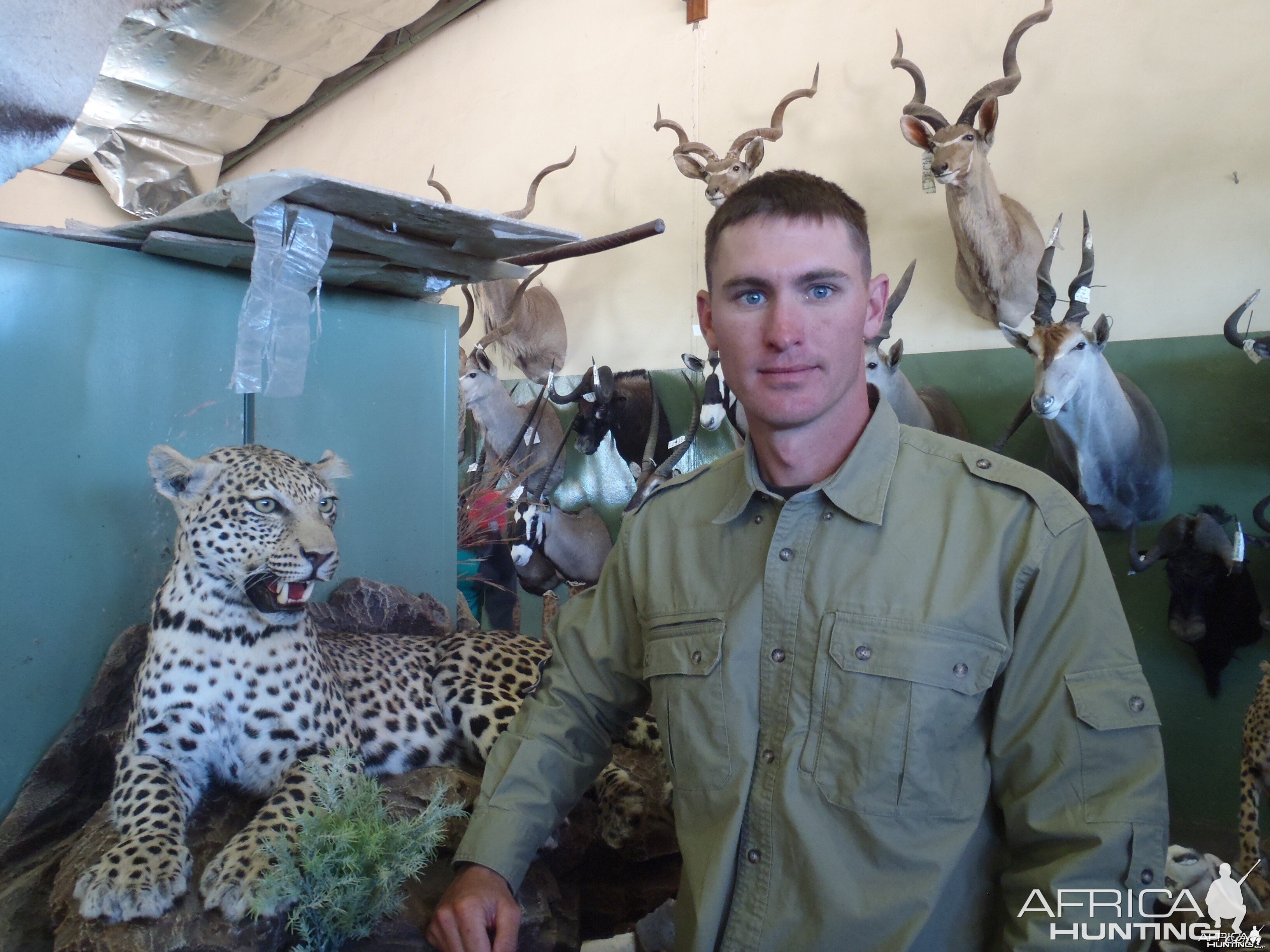 At the taxidermist in Namibia