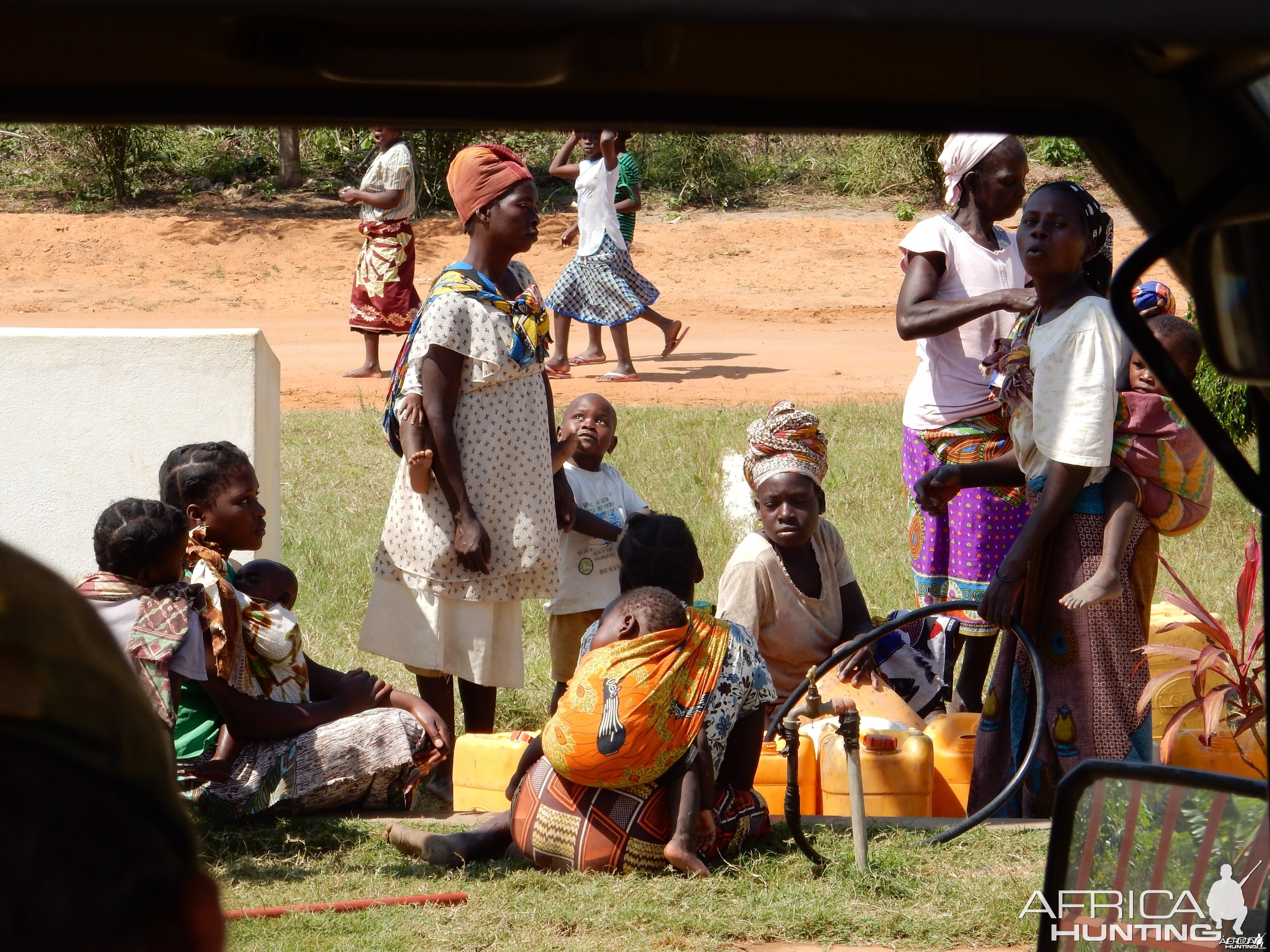 At the water point