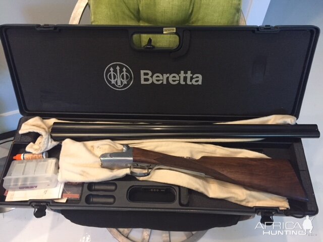 Beautiful Pair Beretta 471 Sliver Hawk Double Rifle