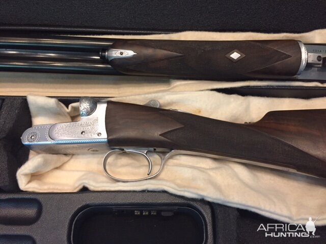 Beautiful Pair Beretta 471 Sliver Hawk Double Rifle