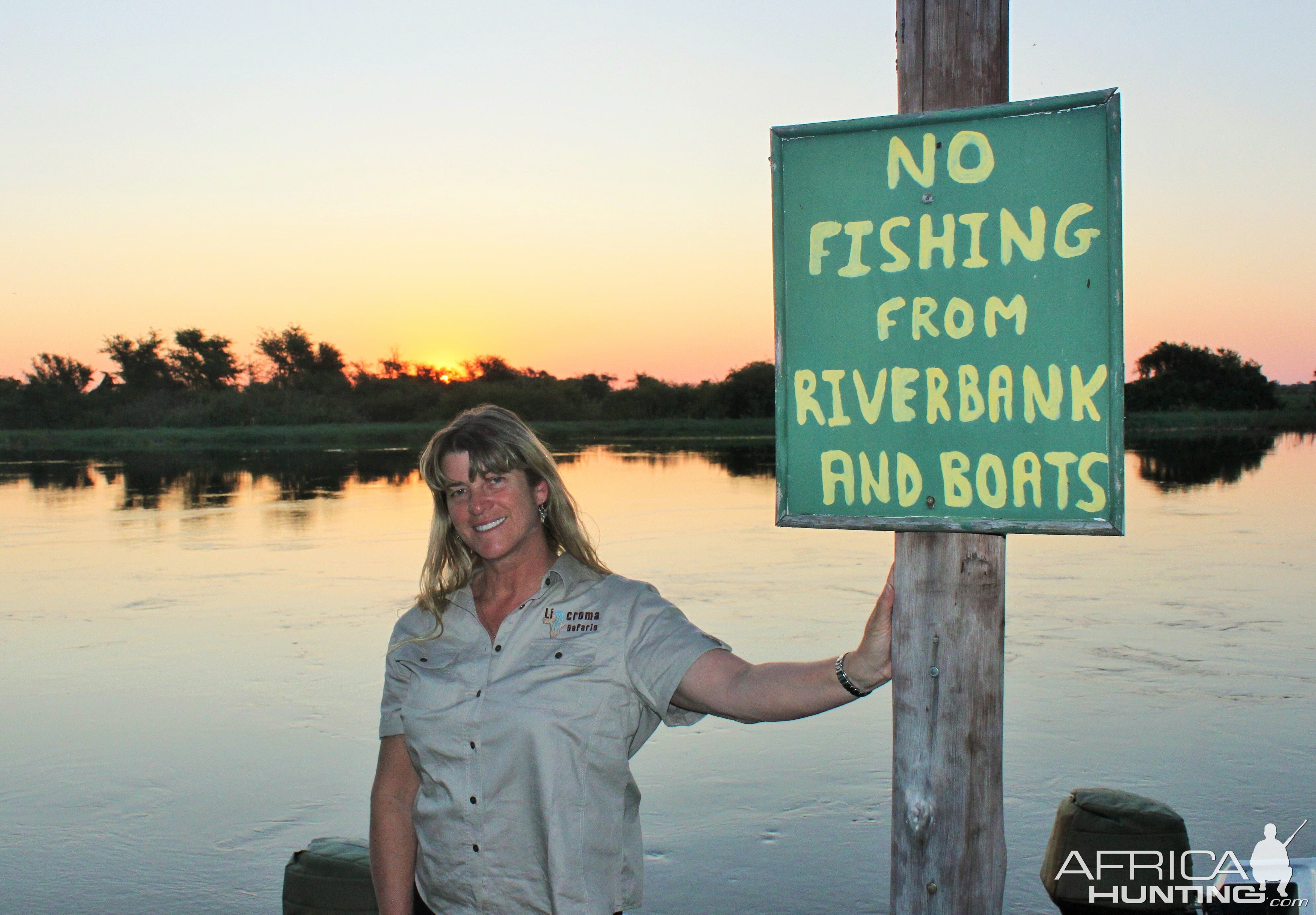 Beautiful sunset on the Zambezi