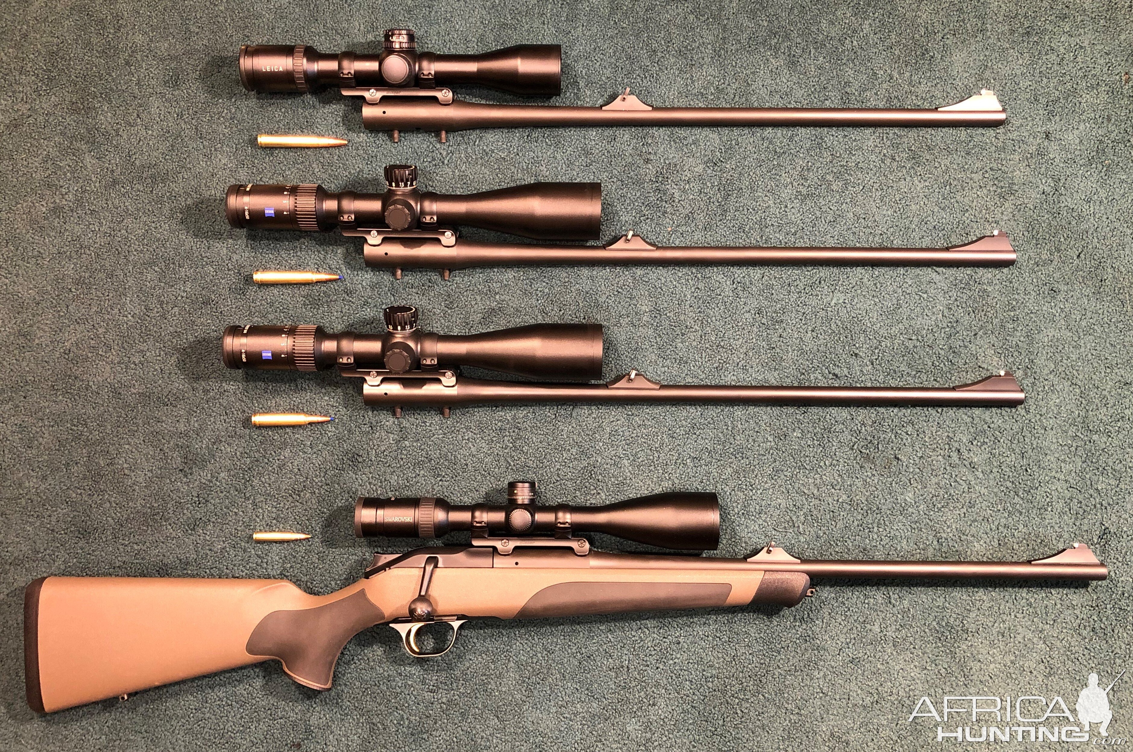 Blaser R8 Rifle with 4 barrels