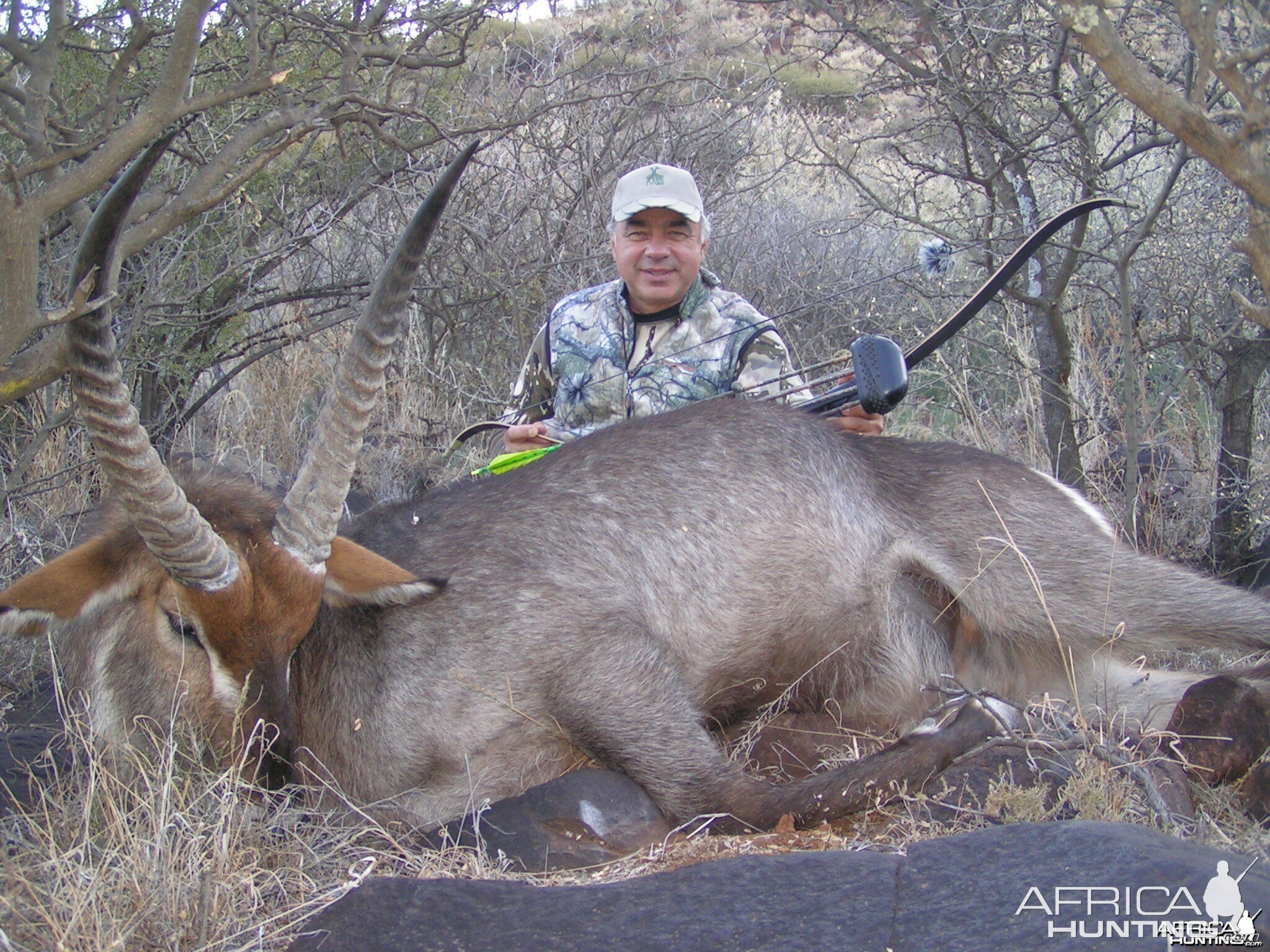 Bowhunting Waterbuck with Wintershoek Johnny Vivier Safaris in SA