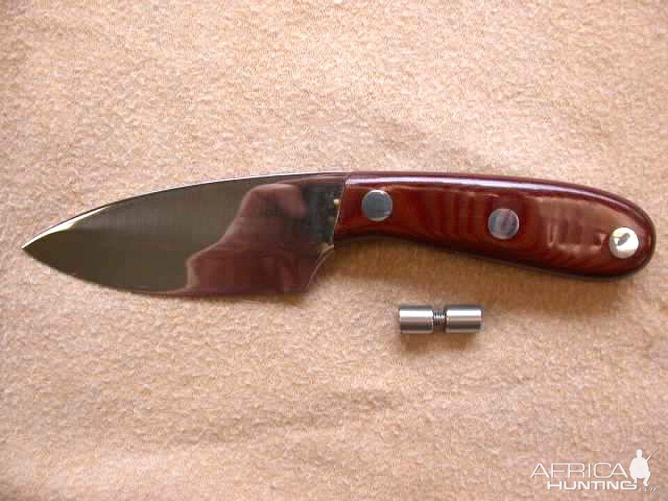 Brown Linen Micarta Hunting Knife