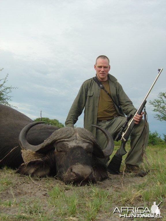 Buffalo hunted in Caprivi Namibia with Van Heerden Safaris