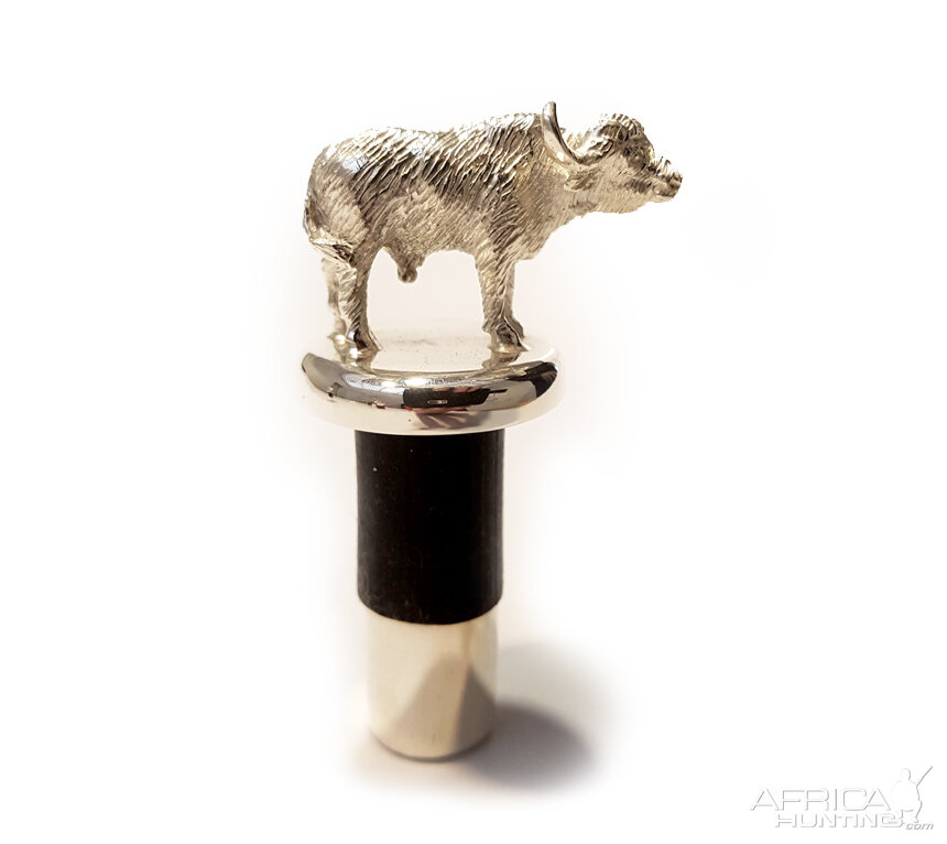 Buffalo Plated Silver Bottle Stopper from African Sporting Creations