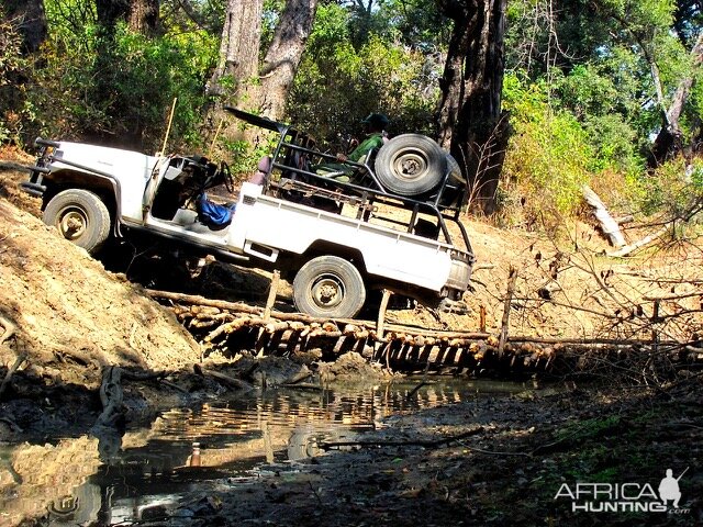 Building a vehicle bridge Zambia