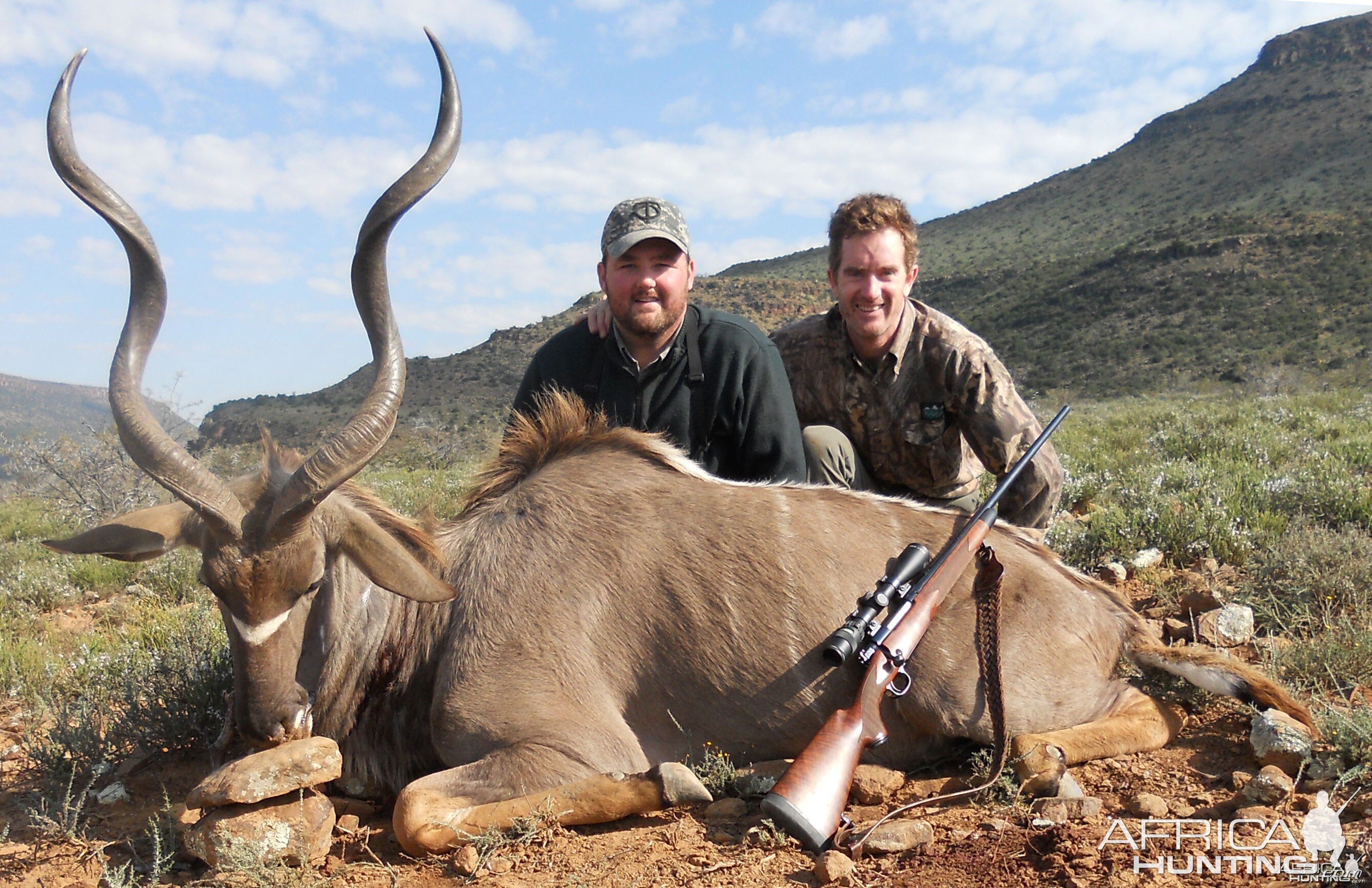 Cape Kudu with my PH Lance Charles with Russ Field Safaris