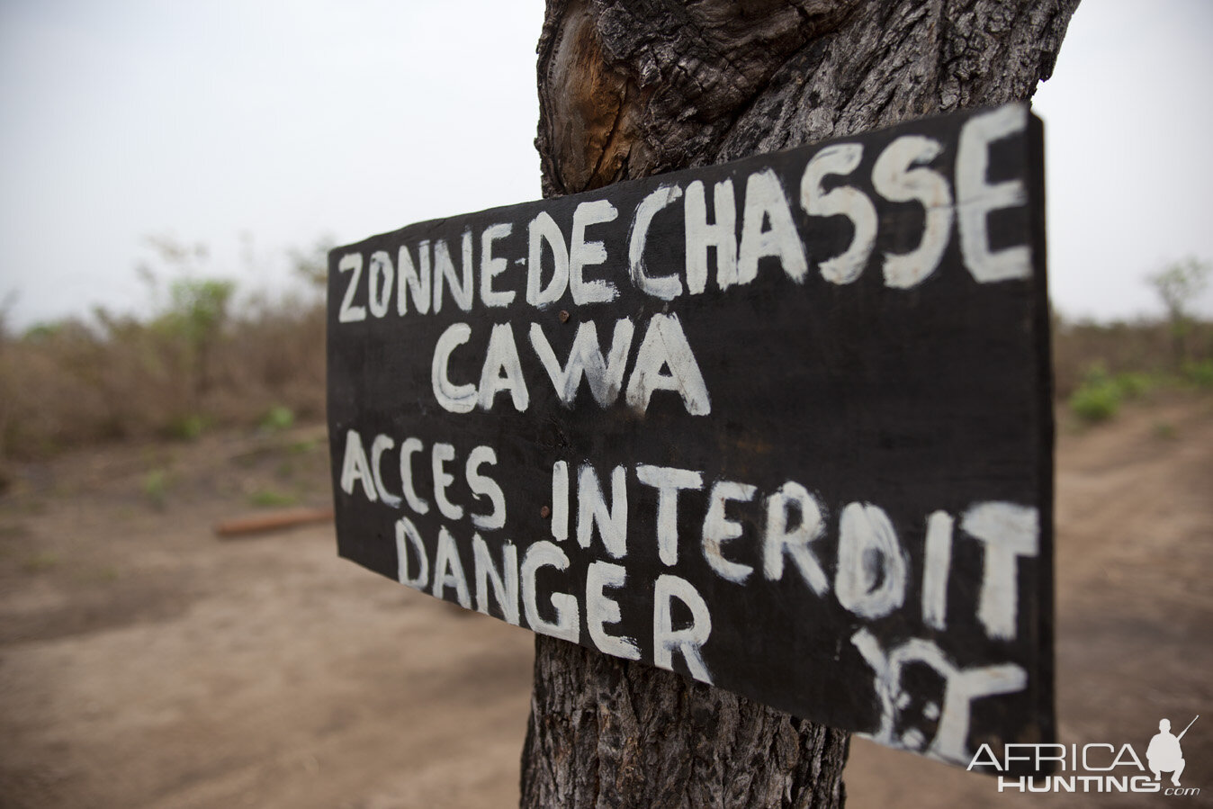 CAWA sign... Zonne de Chasse Acces Interdit Danger