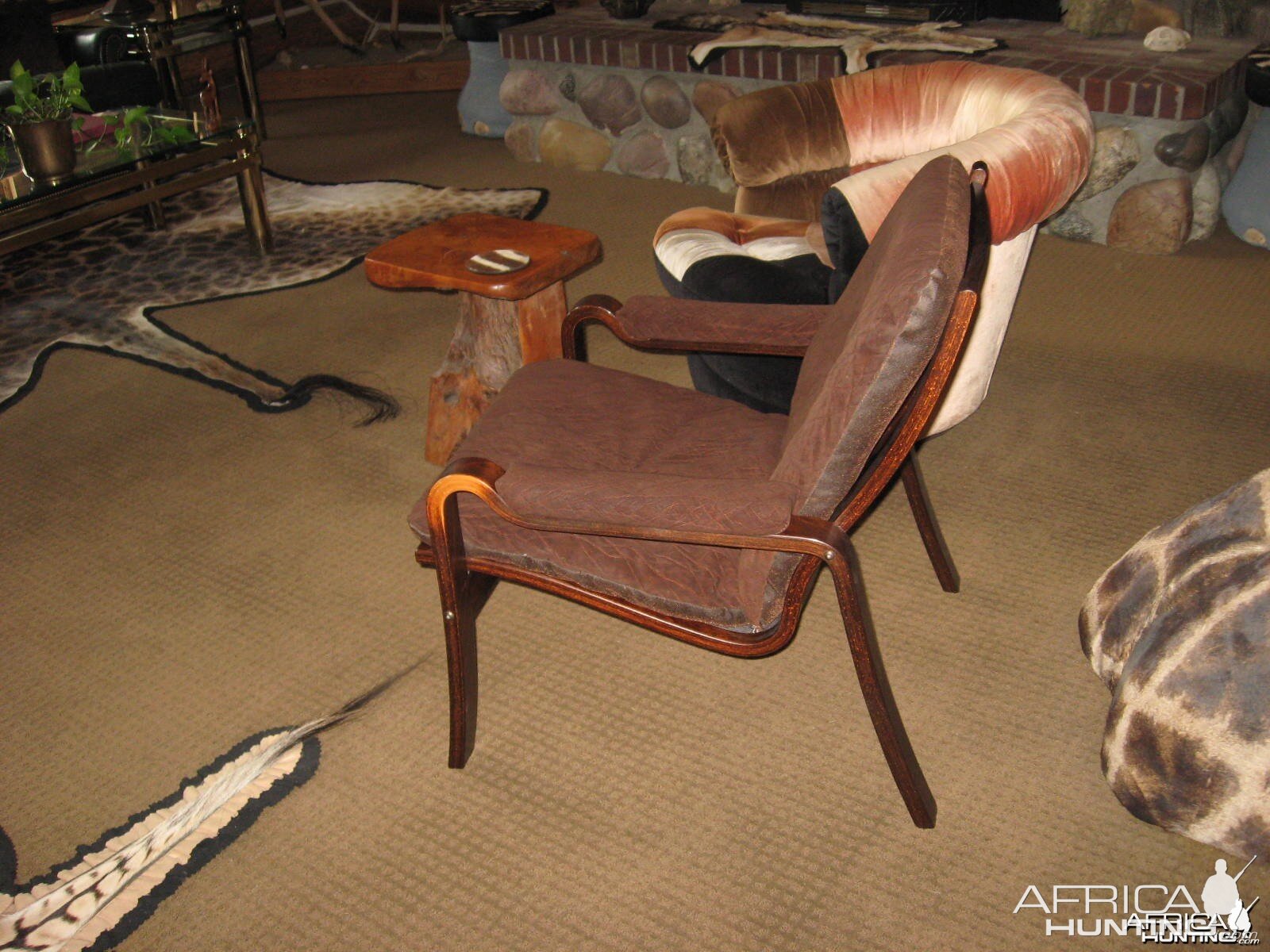 chair,covered in my elephant hide.looks better in real life.