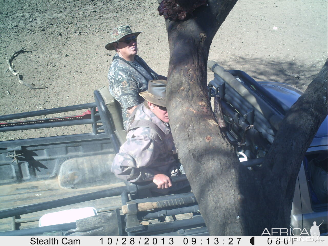 Checking Leopard Bait Trail Camera