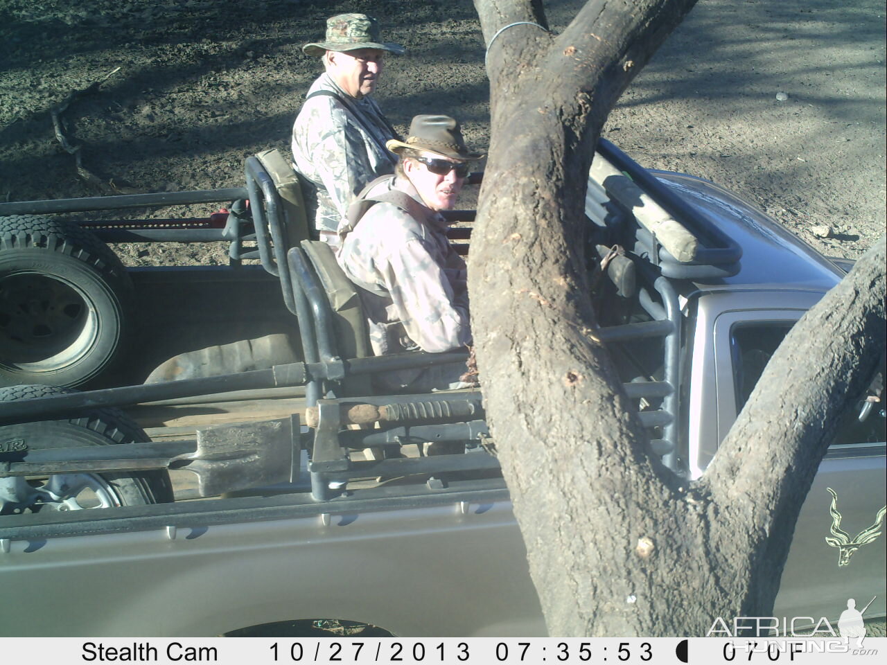 Checking Leopard Bait Trail Camera