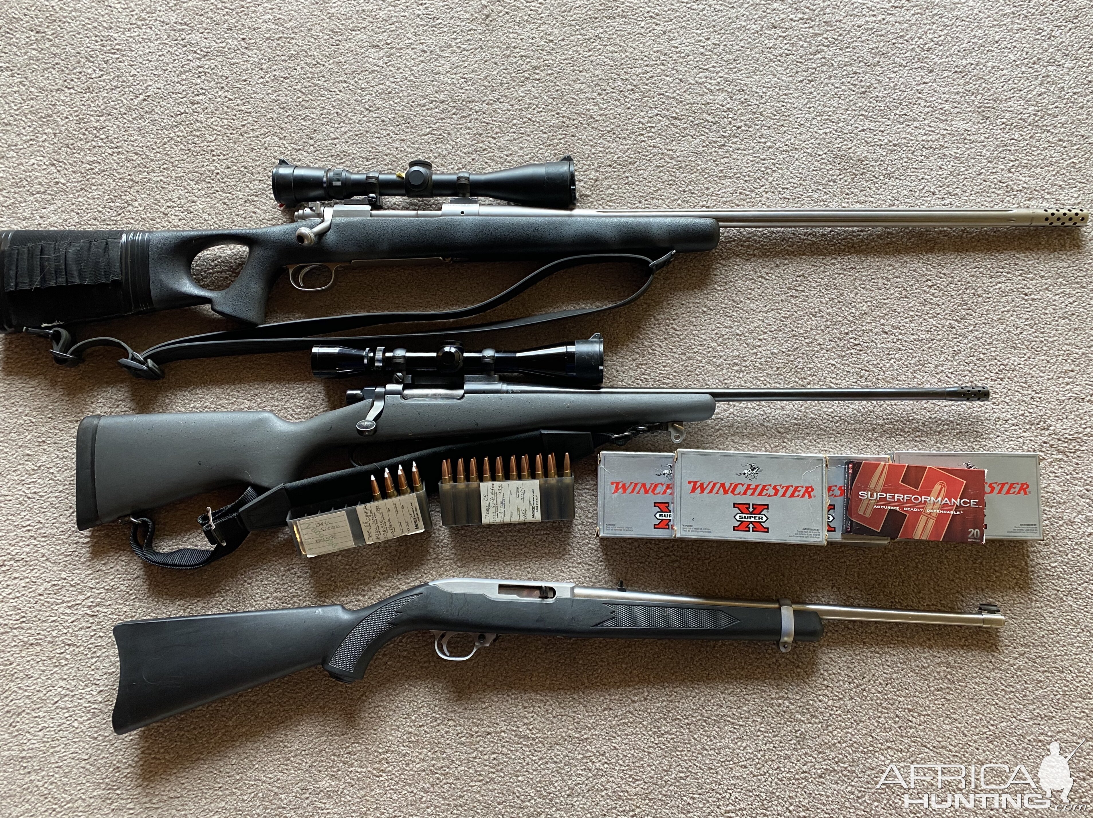 Custom Winchester M70 .338WM Rifle & Ruger 10/22 Rifle