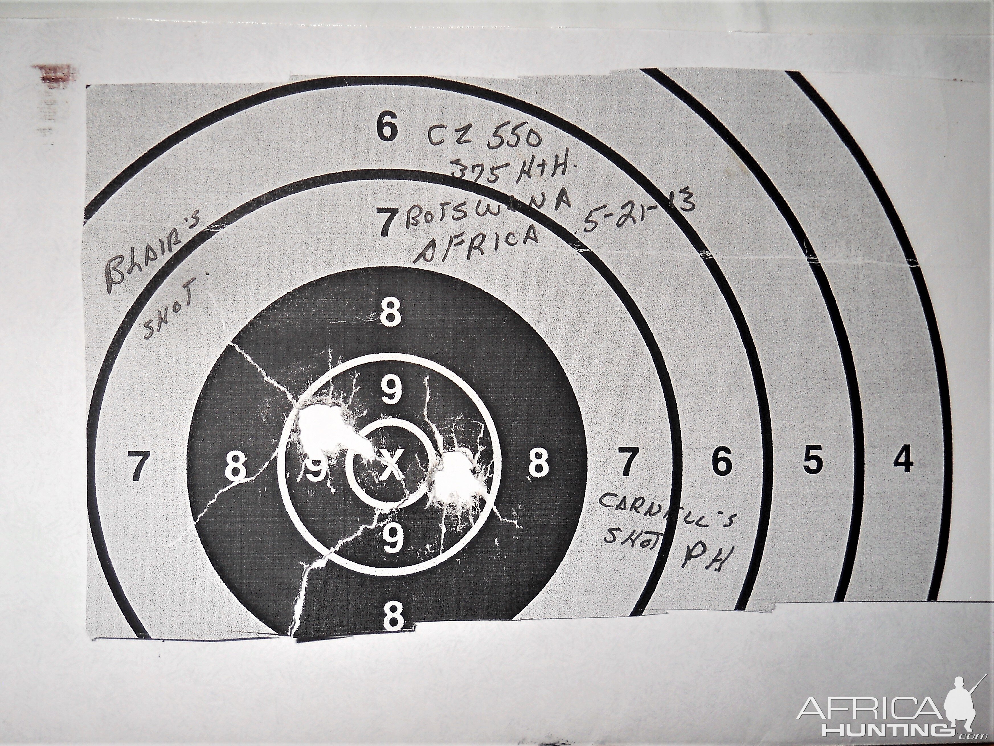 CZ-550 in .375 H&H Range Shots