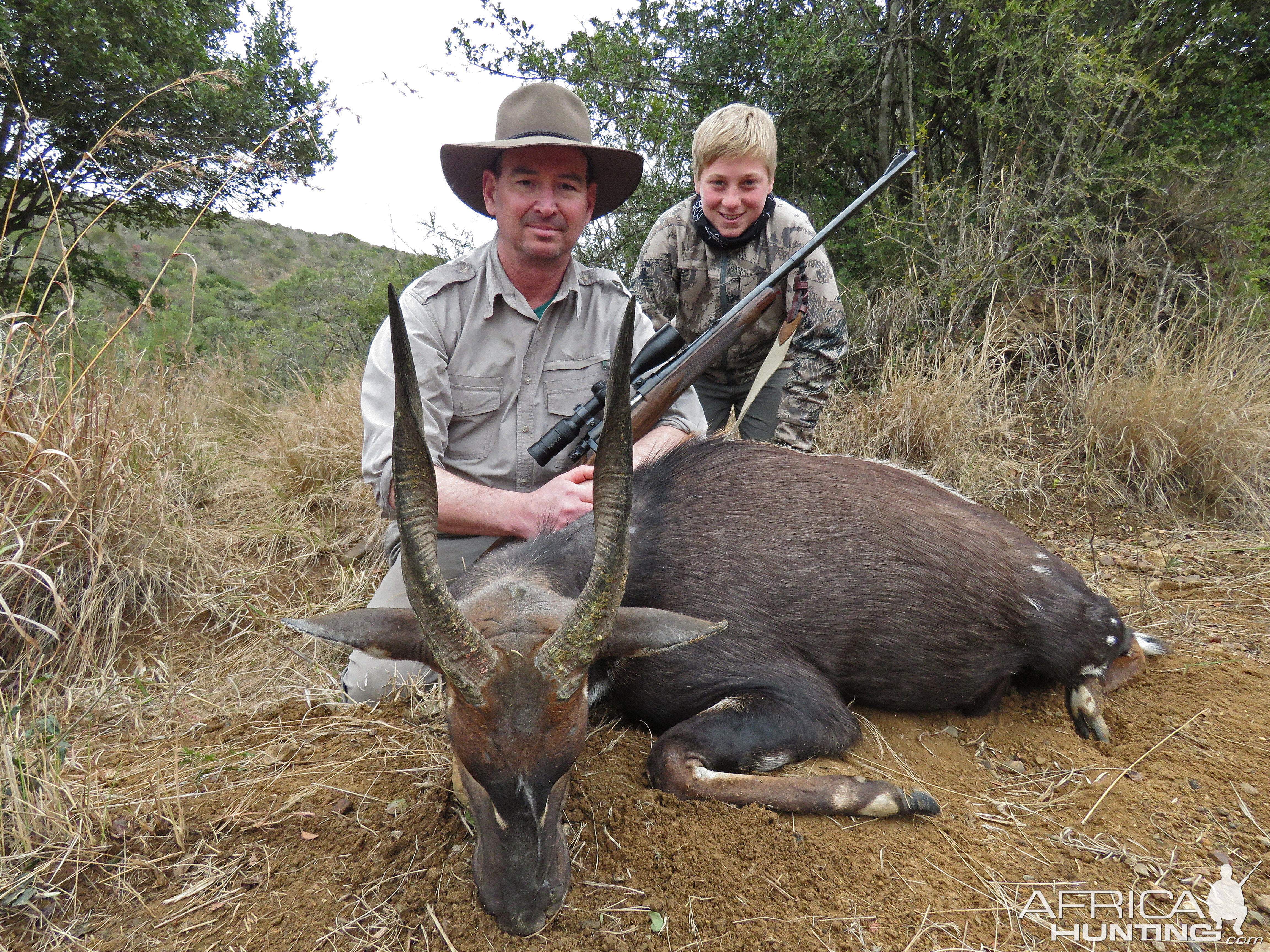 Dark Bushbuck, Client and my son