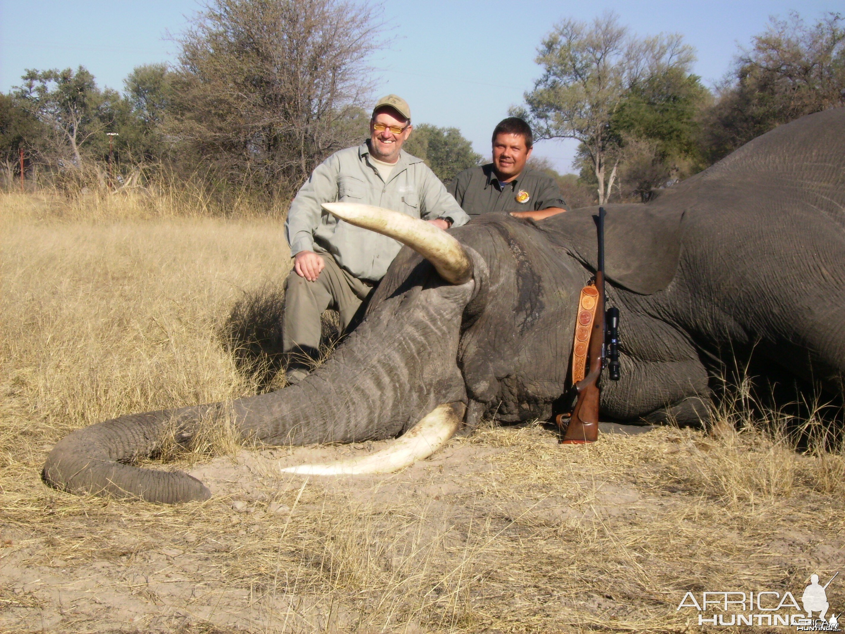 dietmar with elephant, zimbabwe august 2010