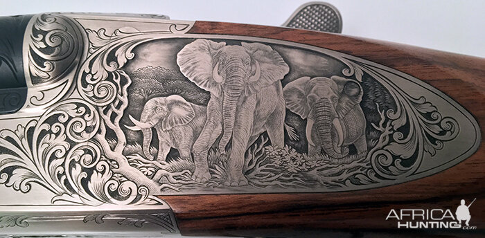 Double Rifle Krieghoff Engraving