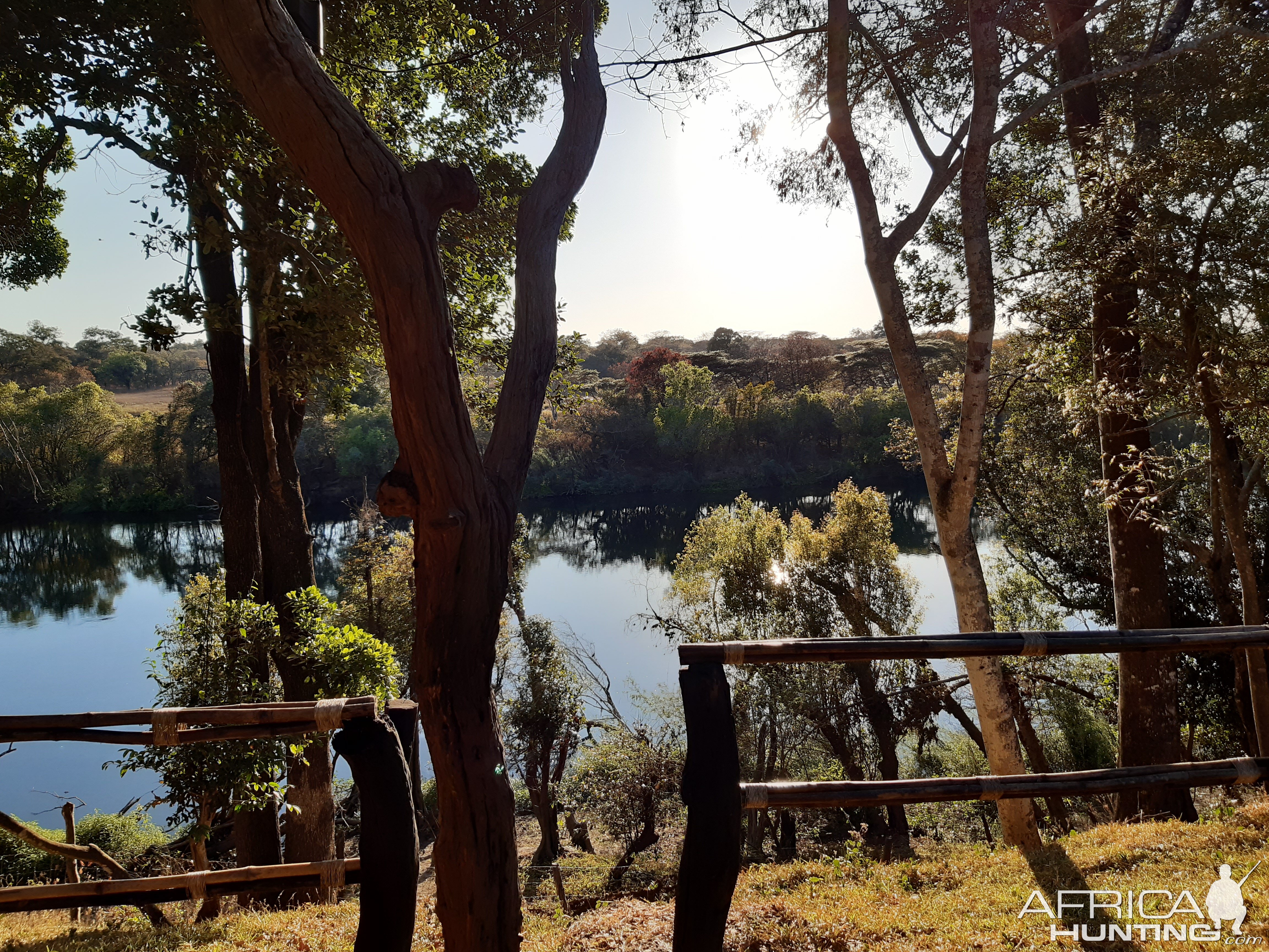 Down on the bank of the Kafue river Zambia