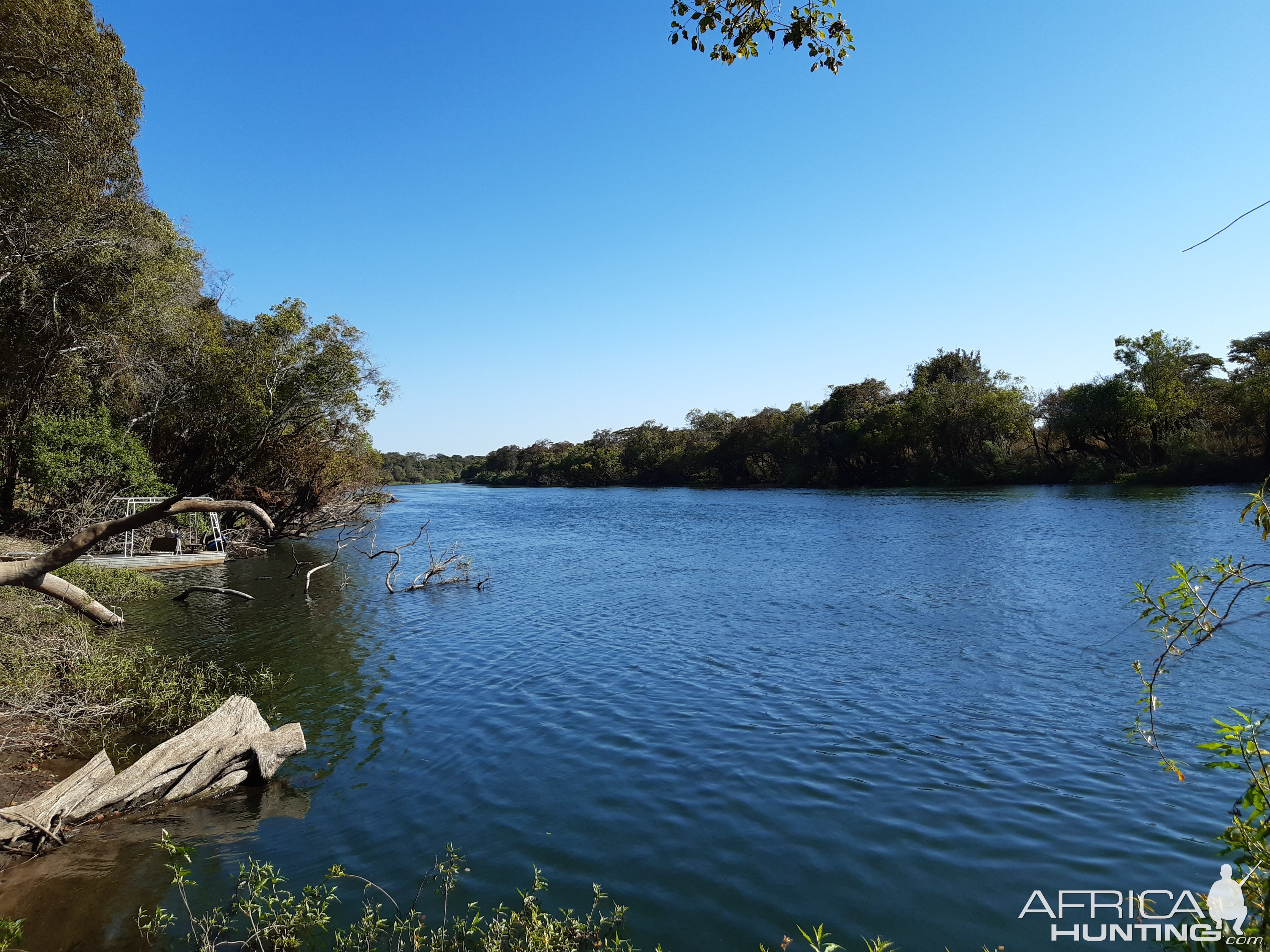 Down on the bank of the Kafue river Zambia