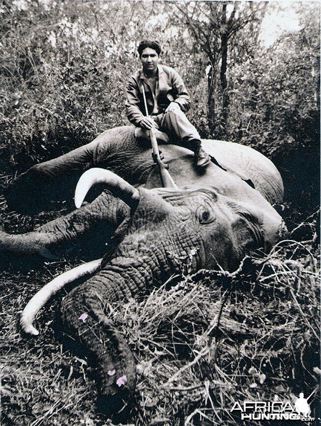 Elephant Hunter East Africa circa 1960