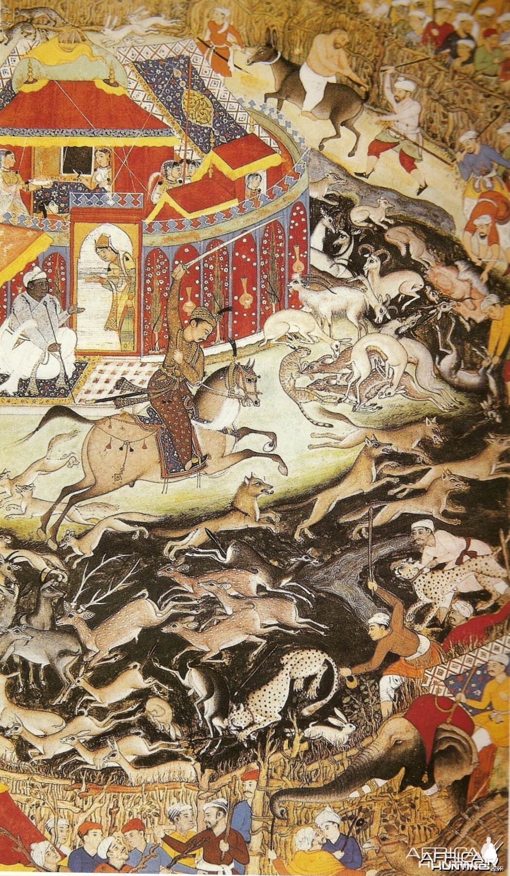 Emperor Akbar Hunting with Cheetahs ca. 1602