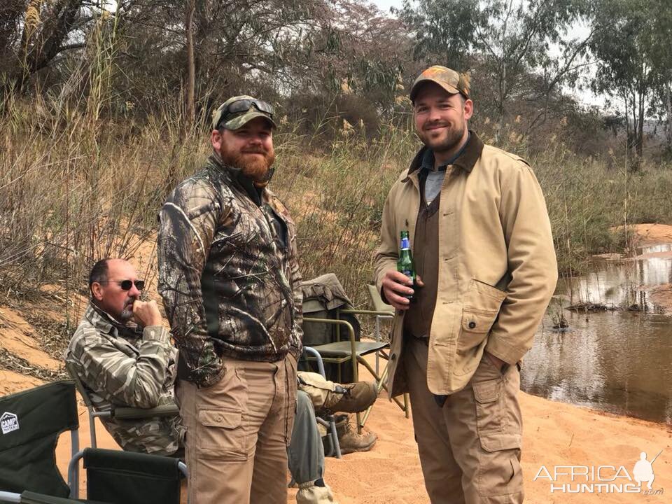 Enjoying Lunch in the bush