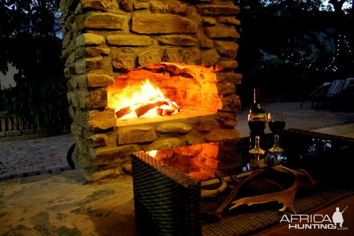 Entertainment Area Fireplace