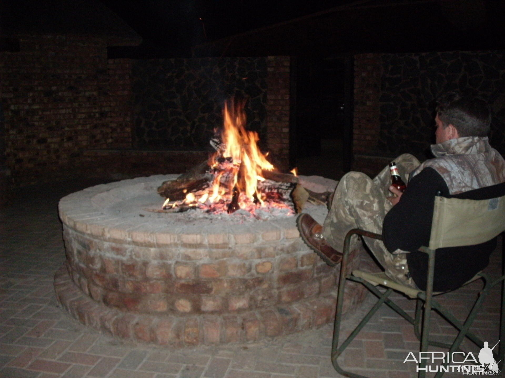 Fire pit at HartzView Hunting Safaris