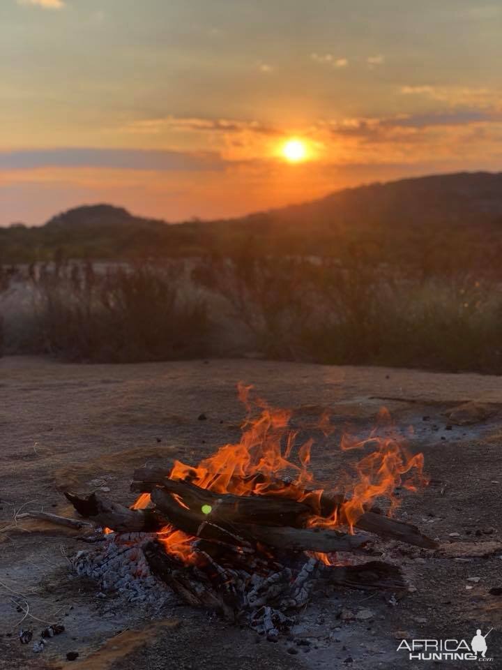 Fire & the setting sun