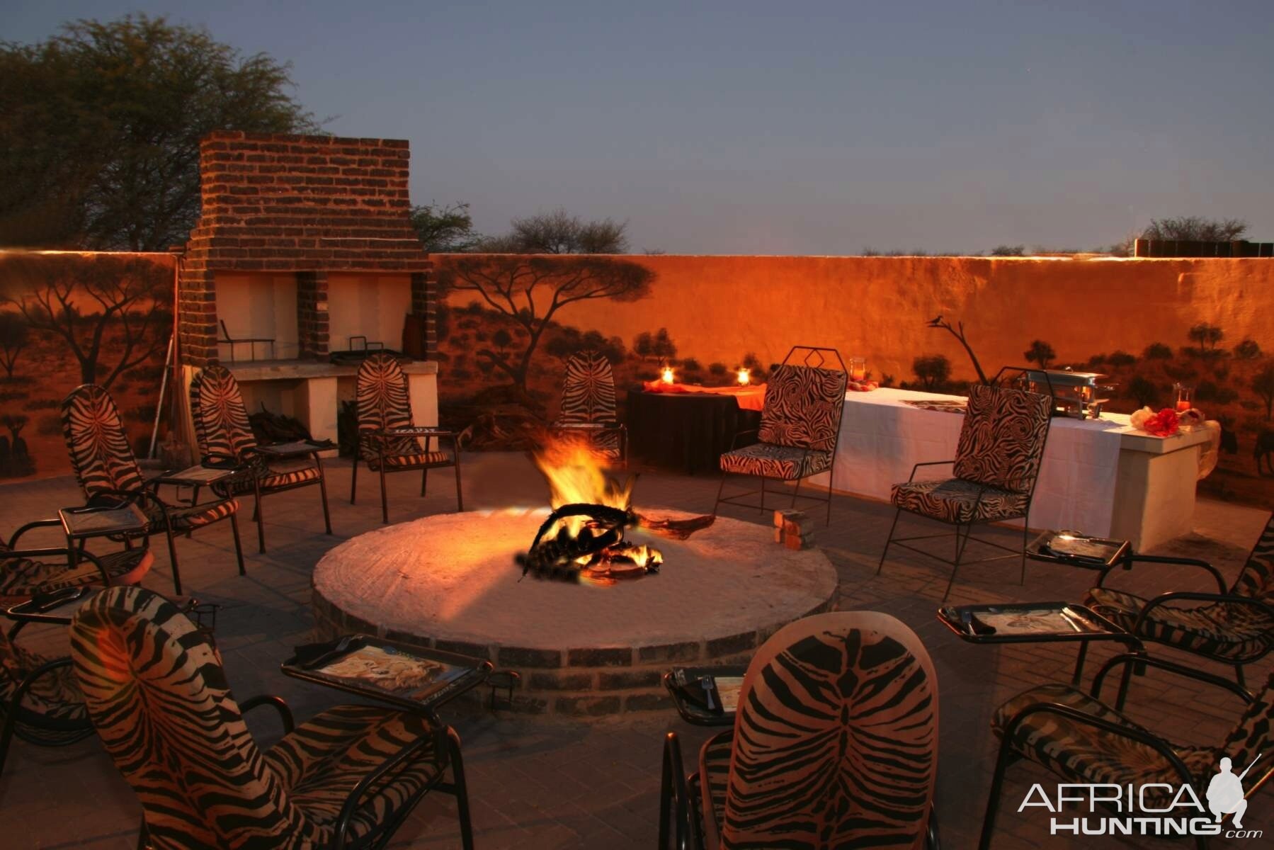 Fireplace at Wilzenau Lodge