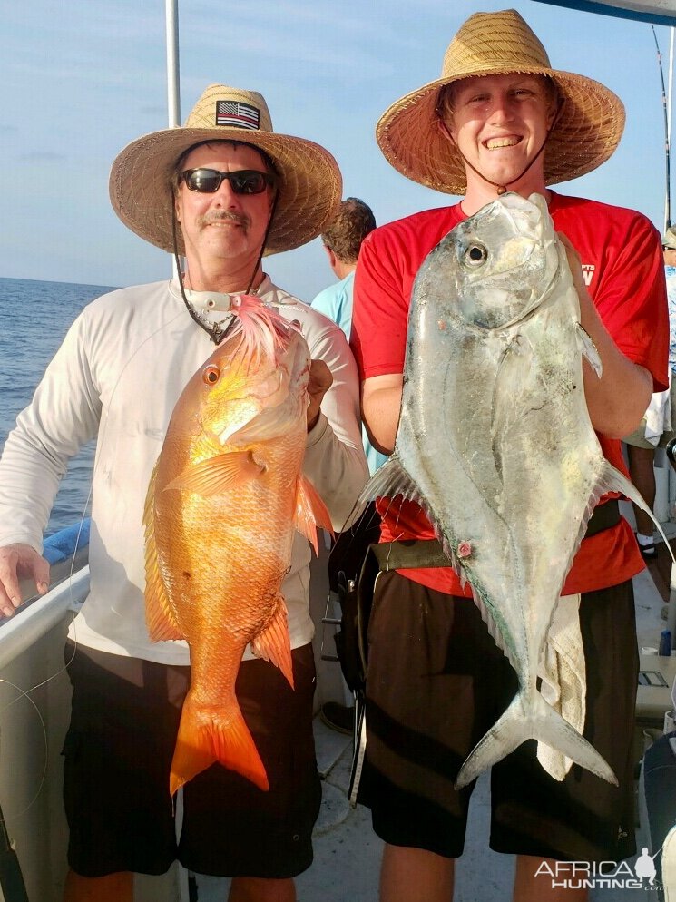 Fishing Red snapper & African Pompano Southern Gulf of Mexico Pulley Ridge