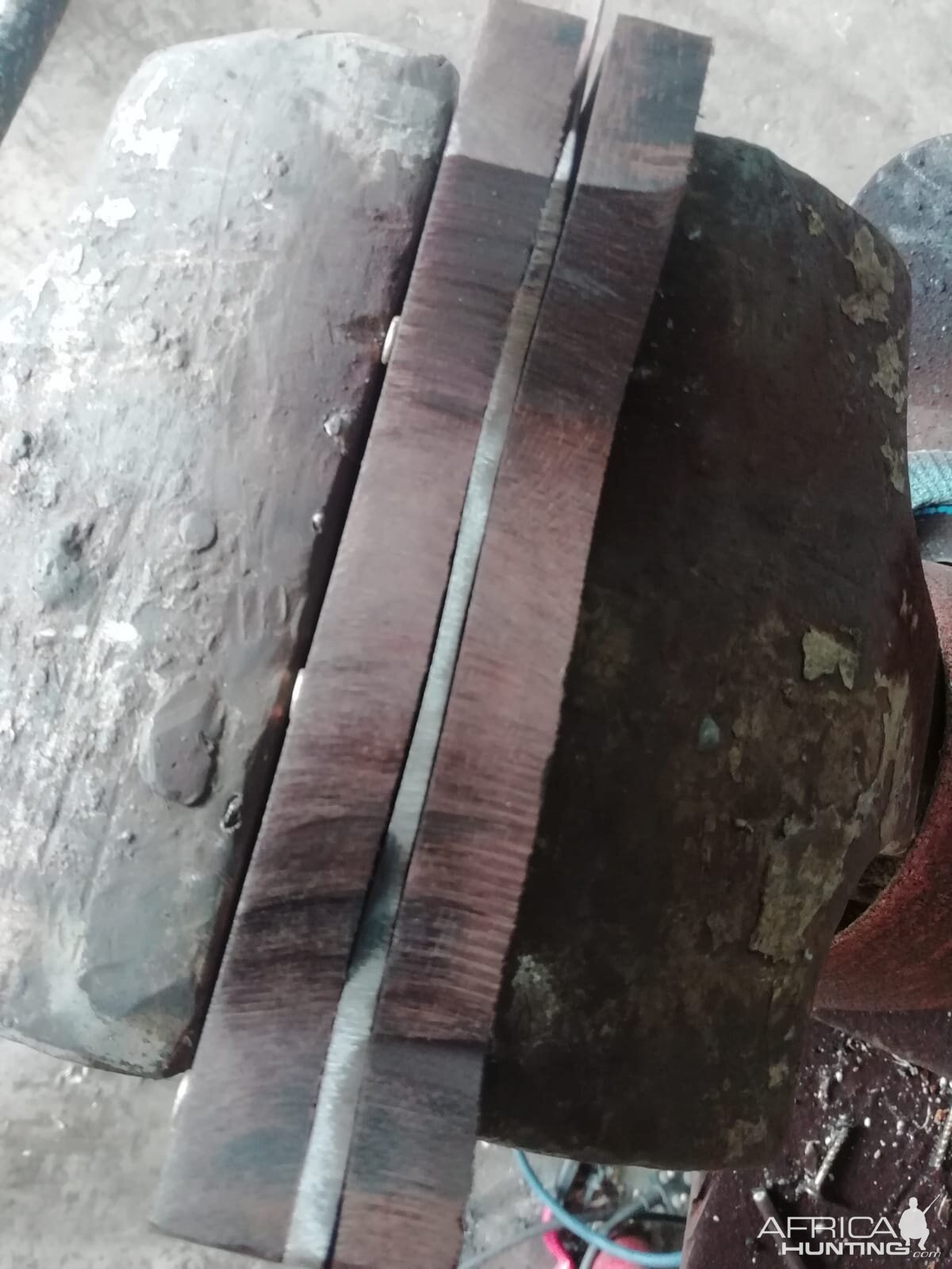 Forging camp/chopper knife for use on Safari