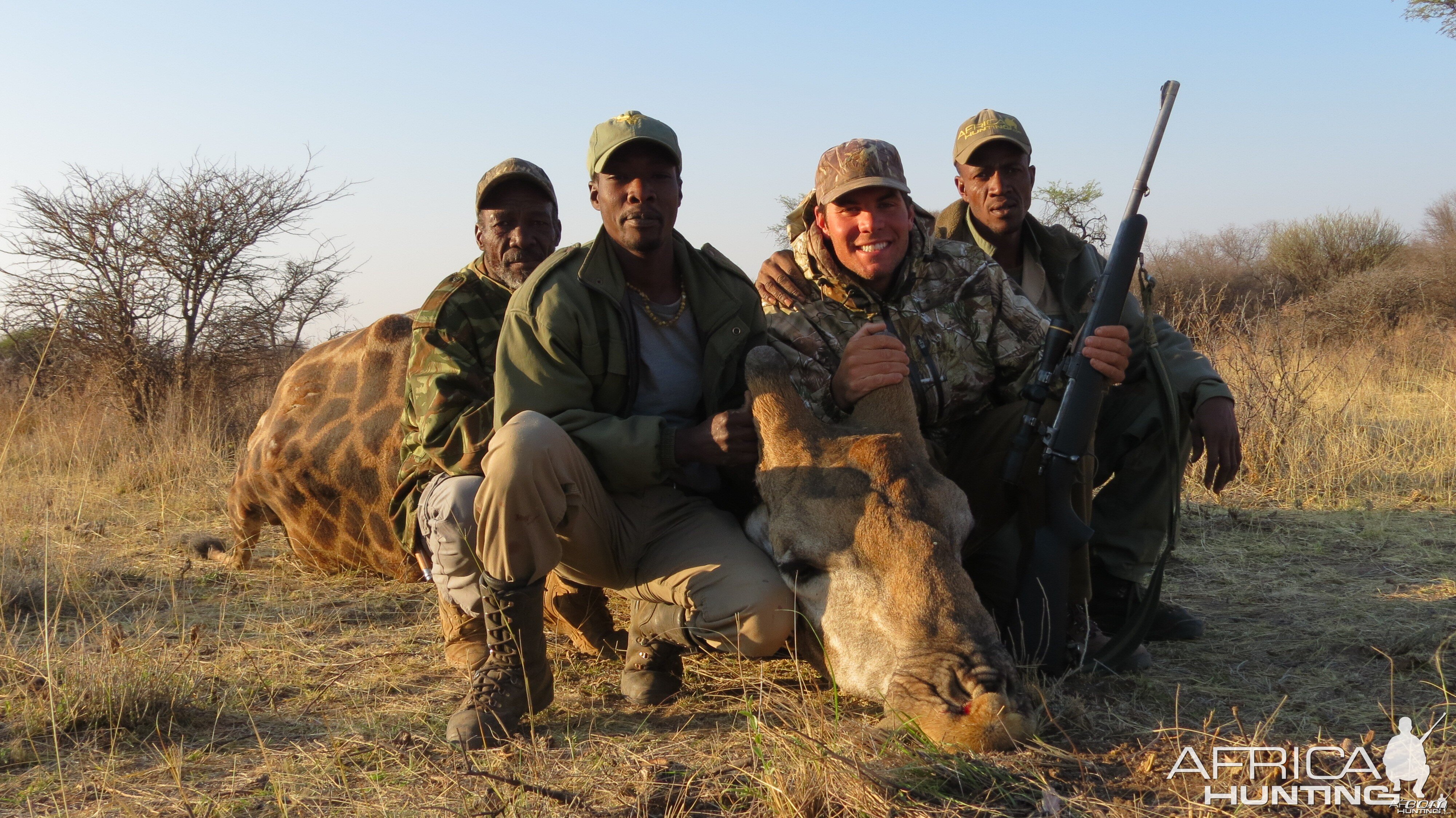 Giraffe hunted with Ozondjahe Hunting Safaris in Namibia