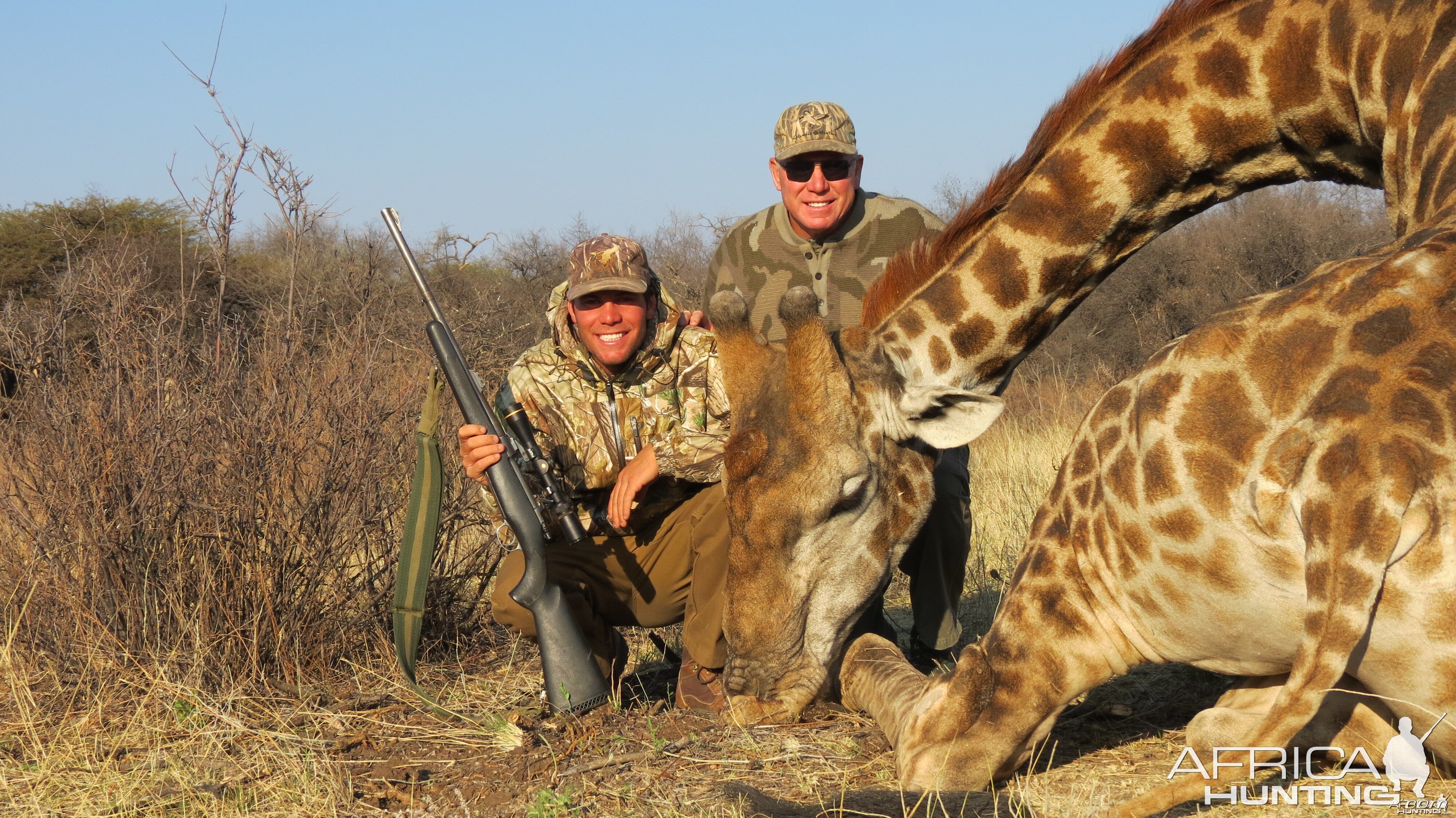 Giraffe hunted with Ozondjahe Hunting Safaris in Namibia