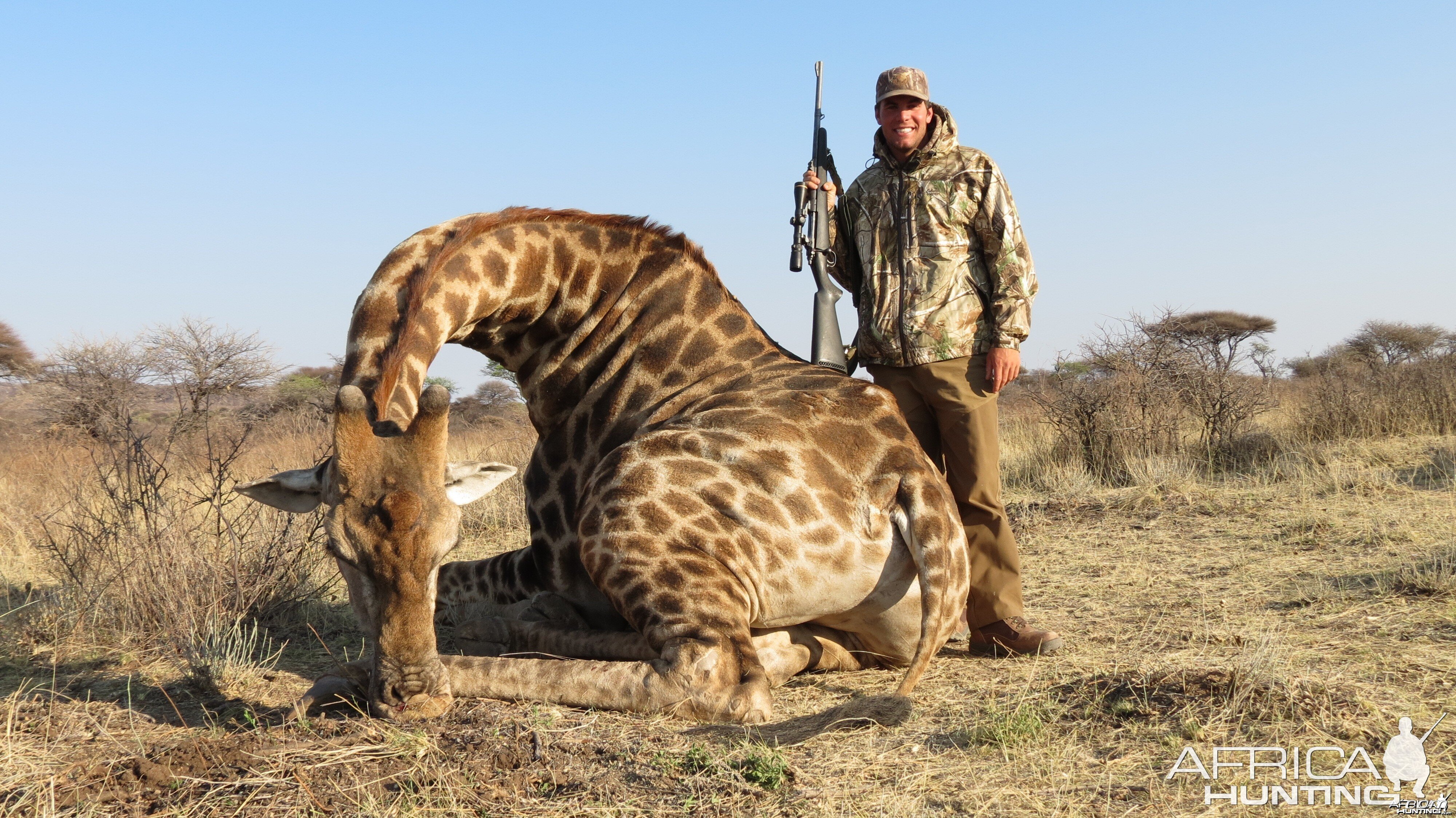 Giraffe hunted with Ozondjahe Hunting Safaris in Namibia